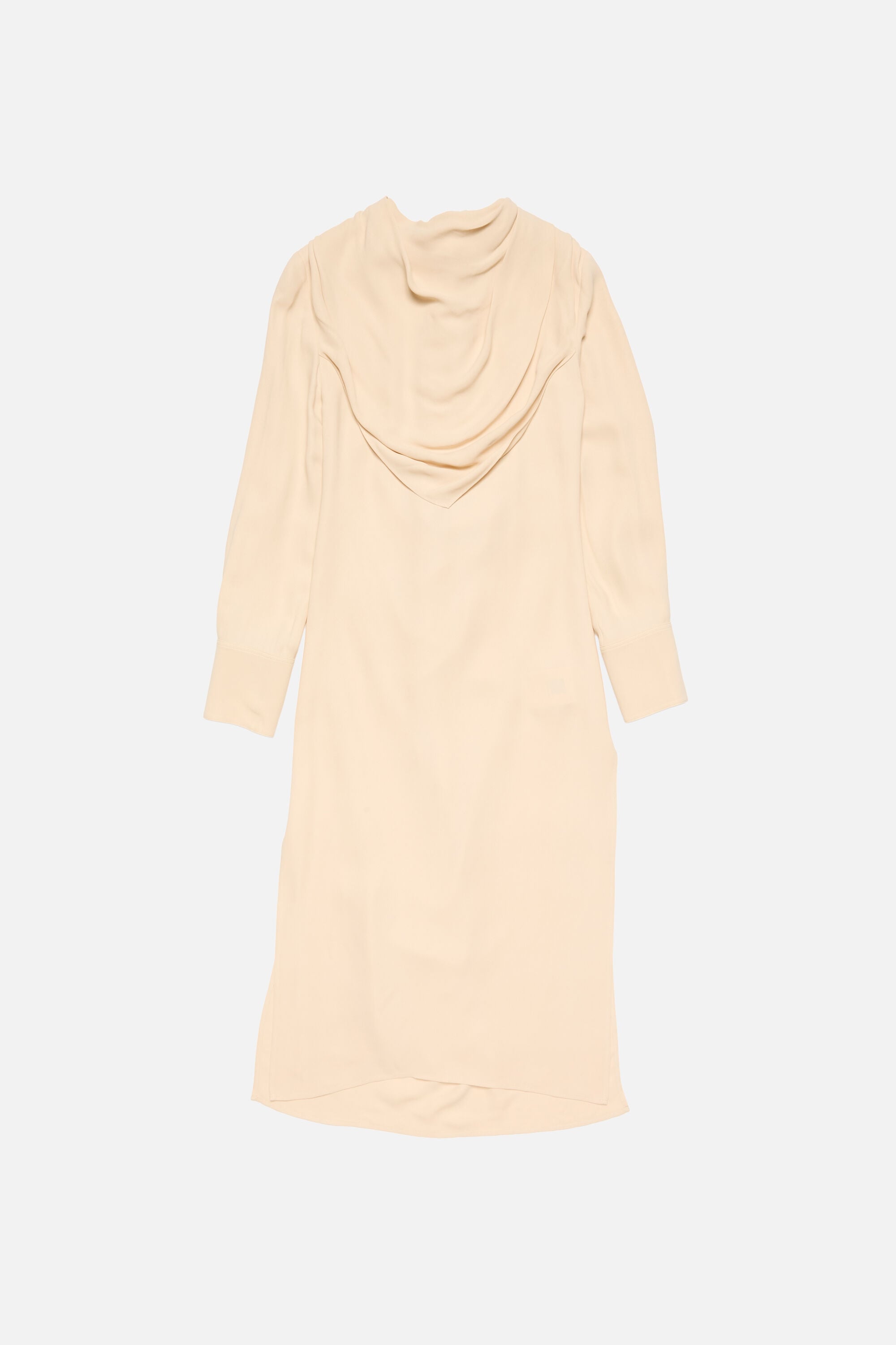 Acne Studios - スカーフ付きシルクミディドレス - サンドベージュ