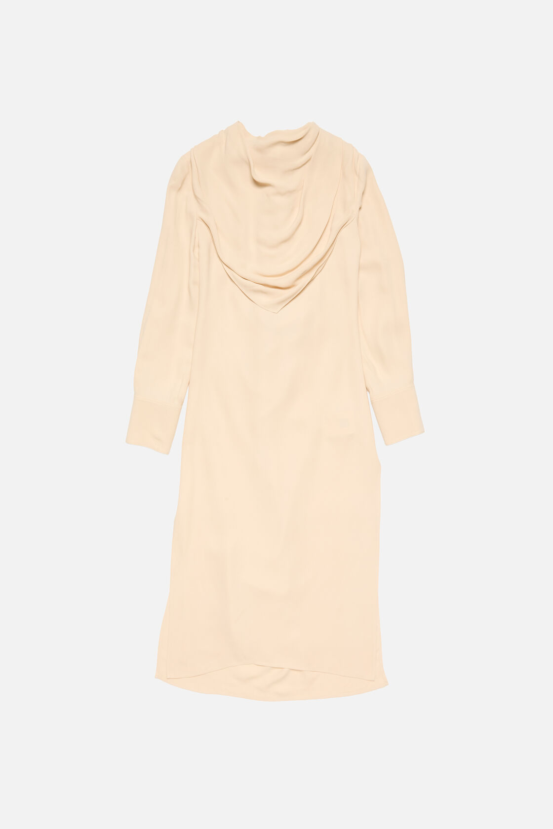 Silk midi dress with scarf, Sand beige, 2000x