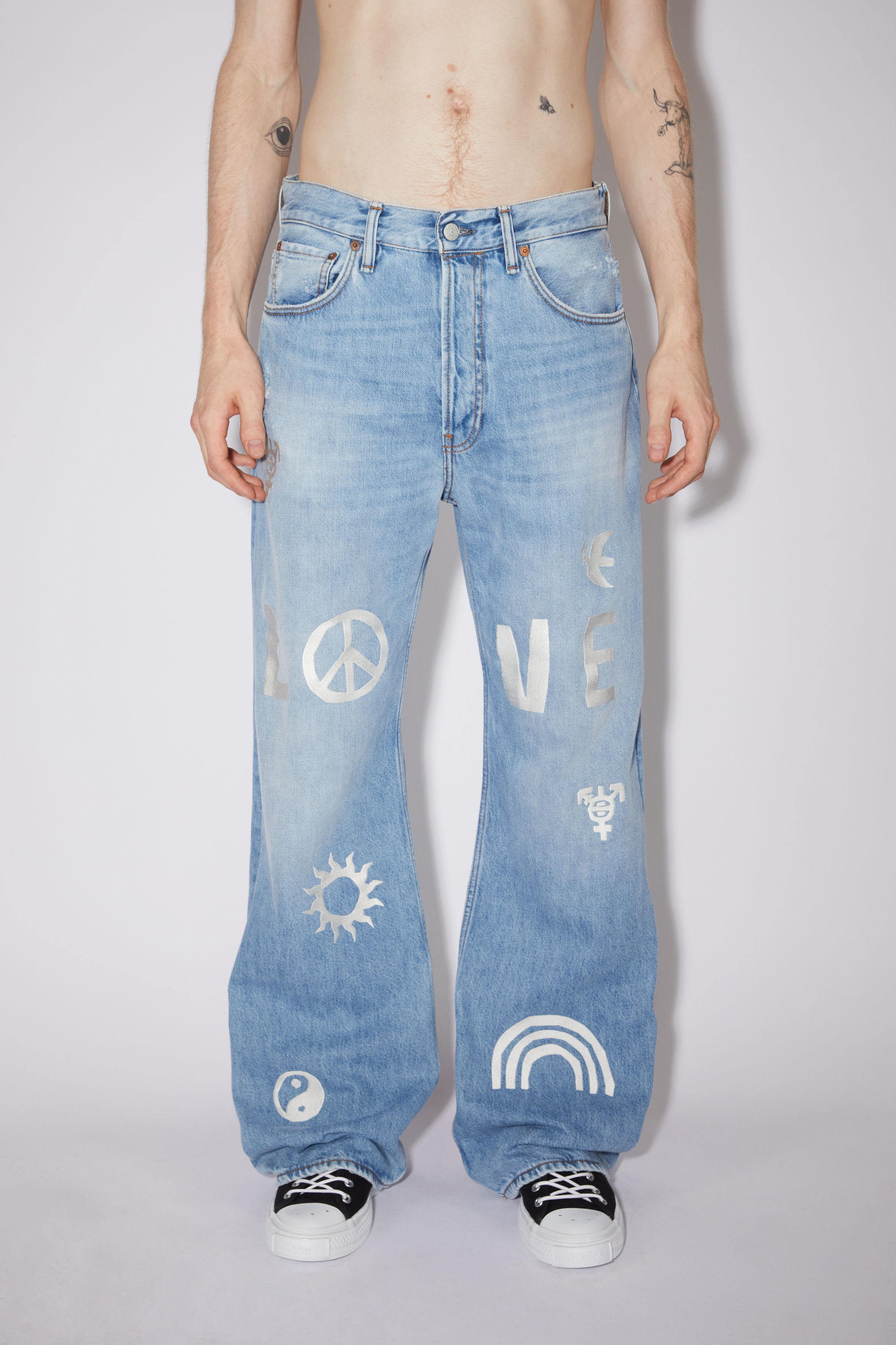 Acne Studios - Limited edition embroidered loose fit jeans - 2021 