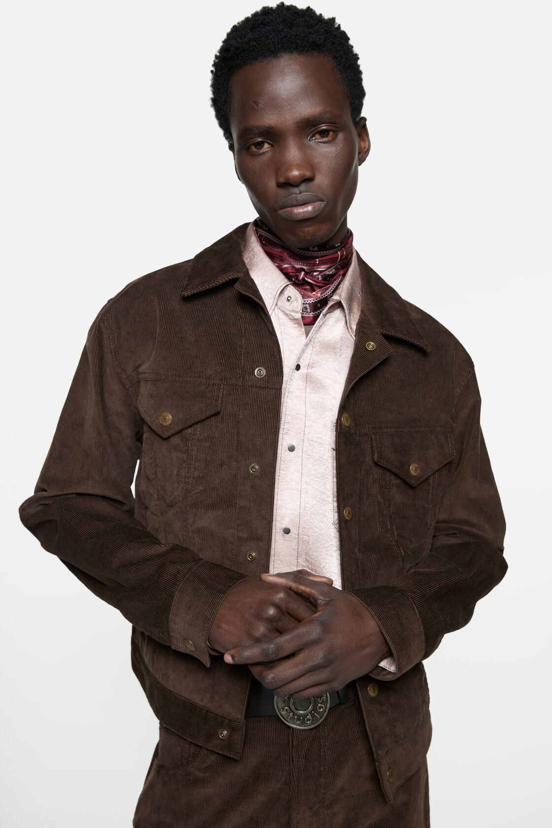 Corduroy jacket, Dark brown, 2000x