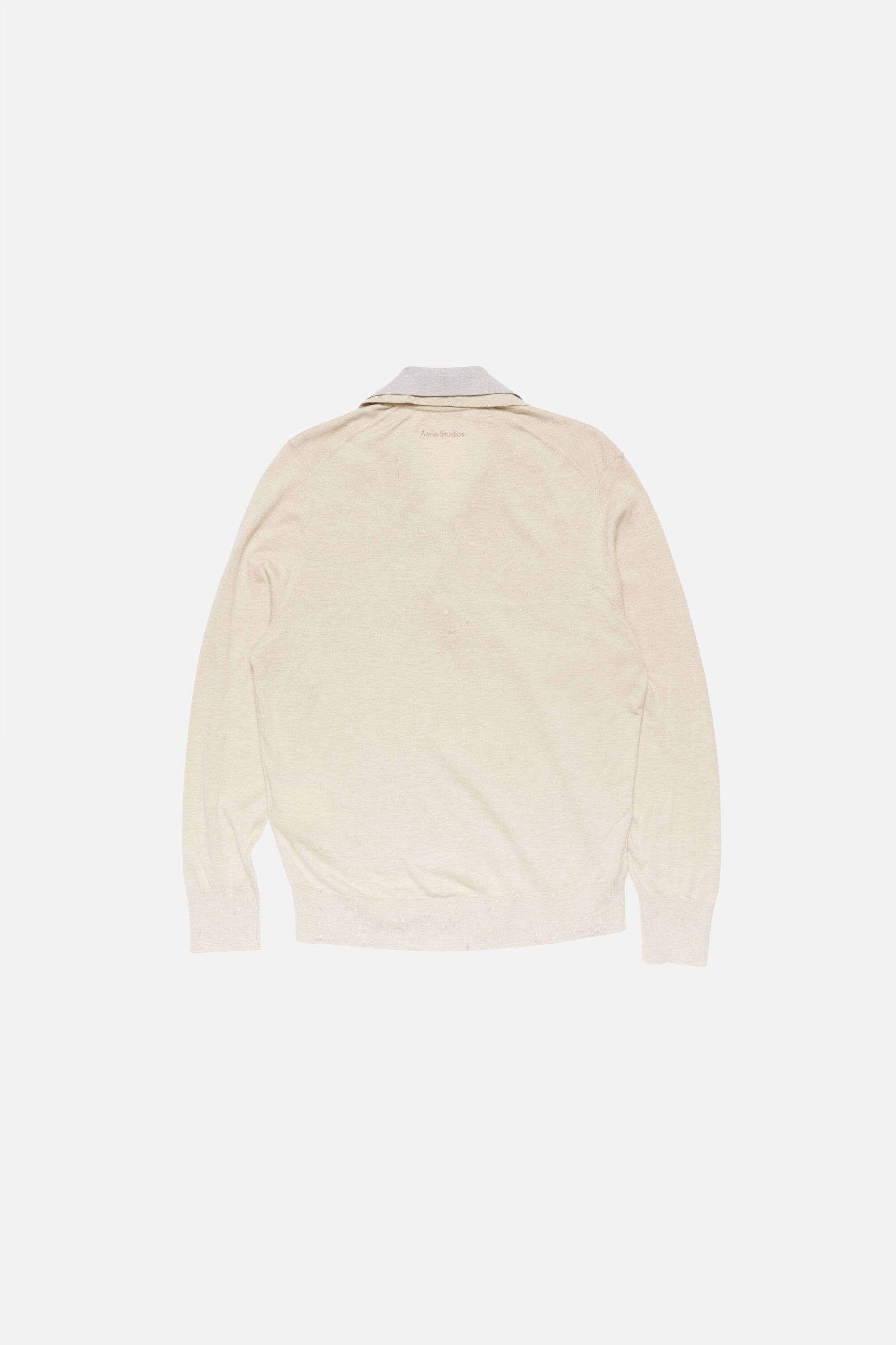 Acne Studios - レイヤードシルクニットセーター - ベージュ/グレー