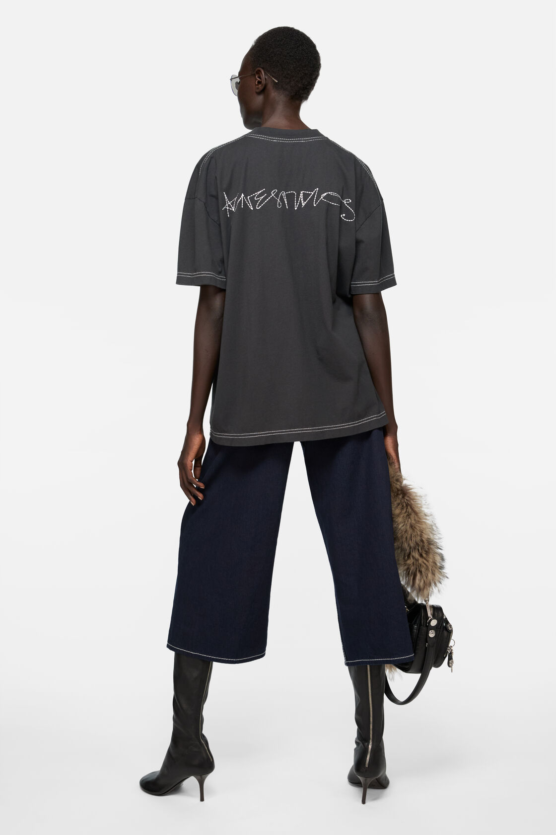 ロゴTシャツ, フェイデッドブラック, 2000x