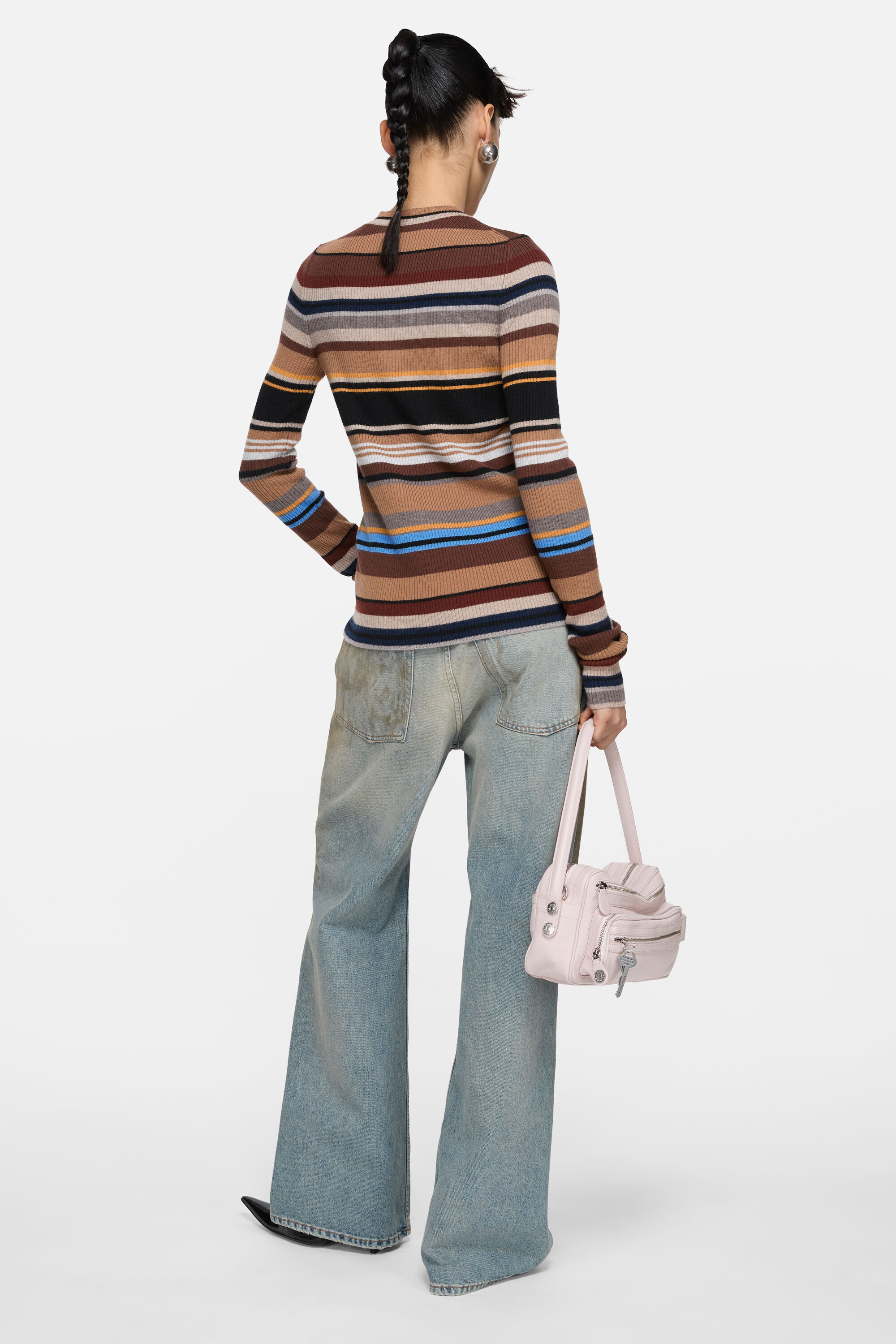 Acne Studios - Striped wool cardigan - Multi brown