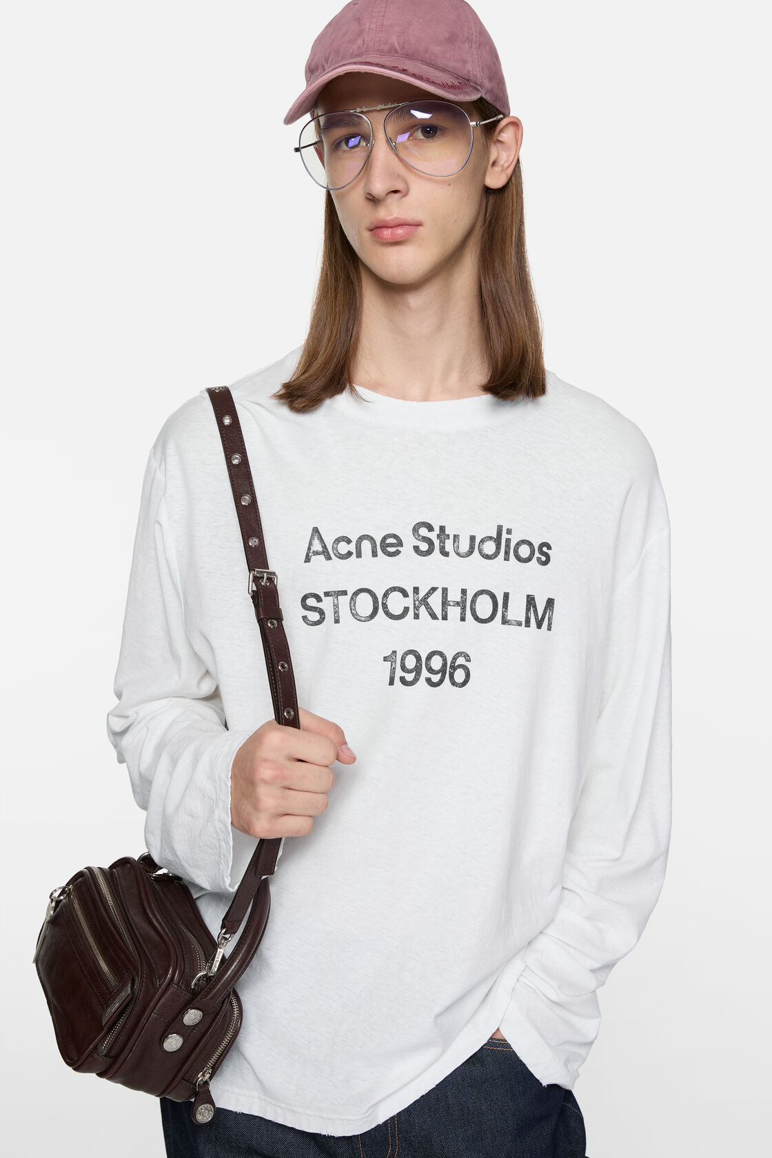T-Shirt mit 1996-Logo, Cremefarben, 2000x