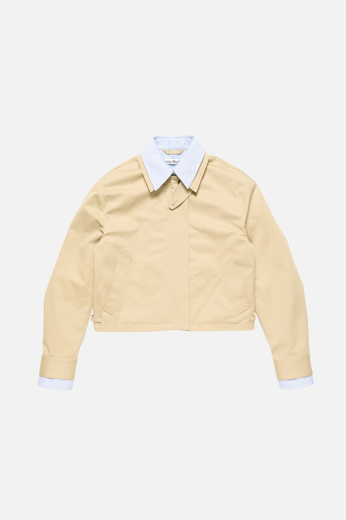 Layered twill jacket, Pale beige, 2000x