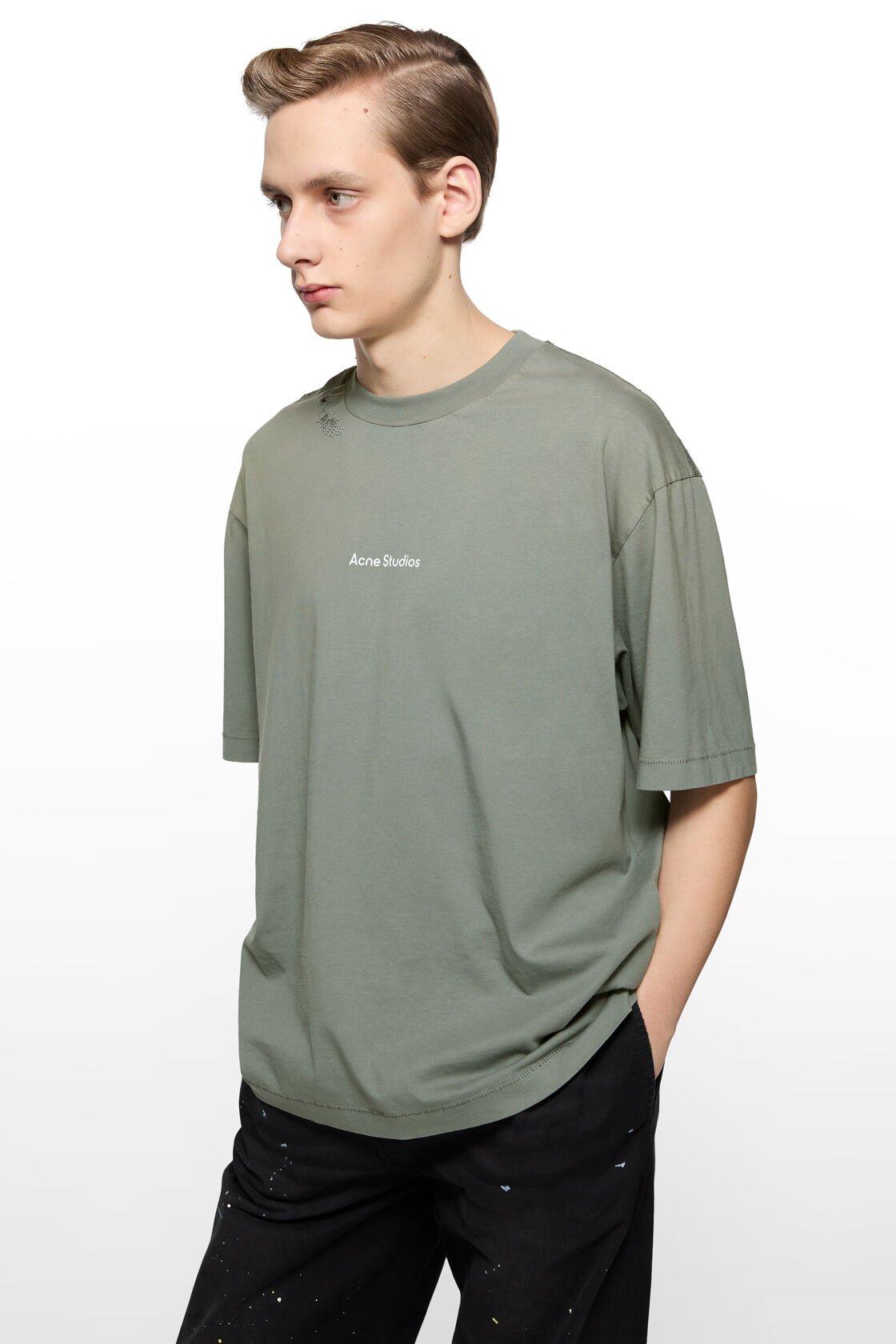 Mended logo t-shirt, Slate grey, 2000x