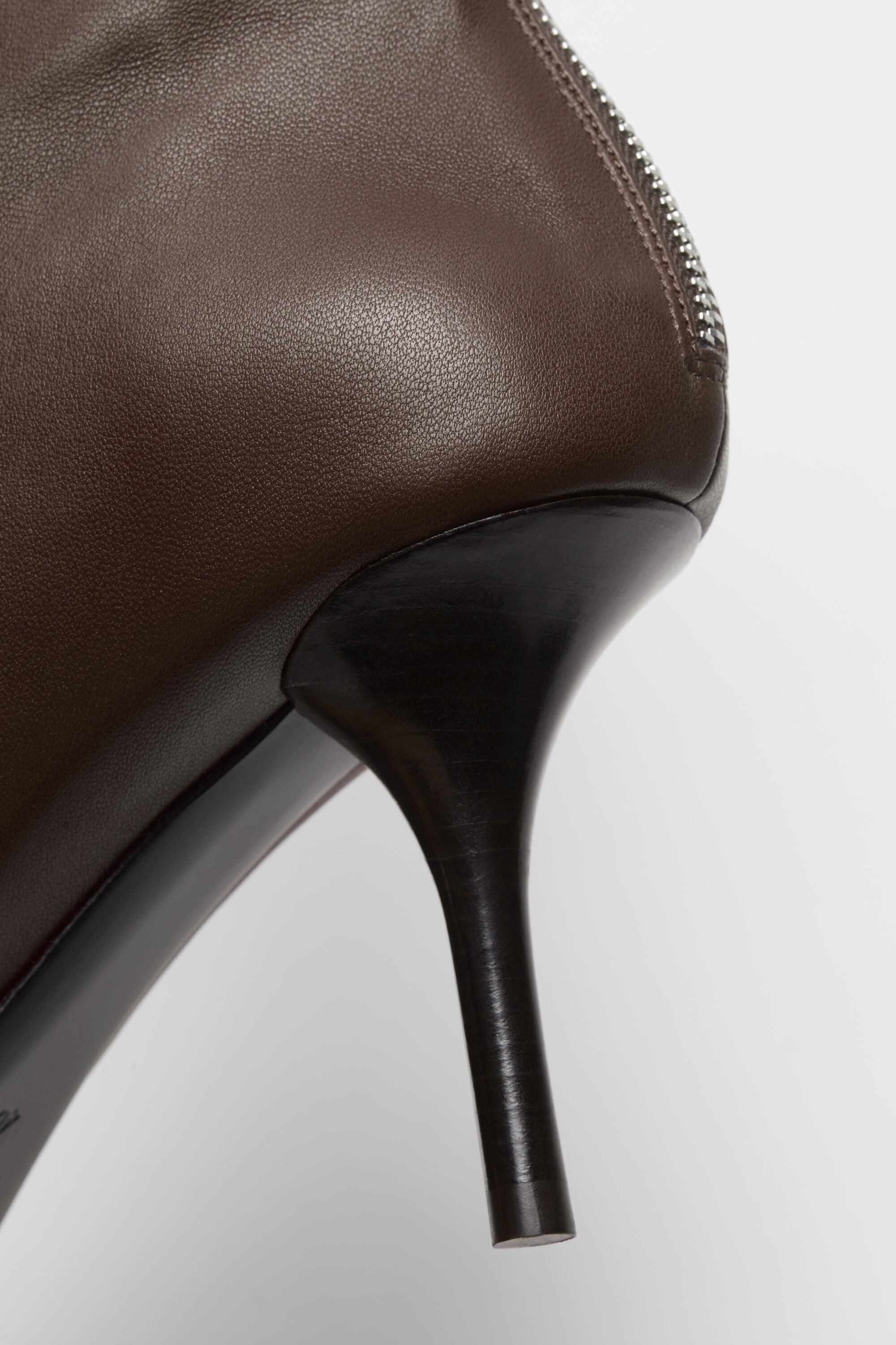 Acne Studios - レザーアンクルブーツ - ブラウン