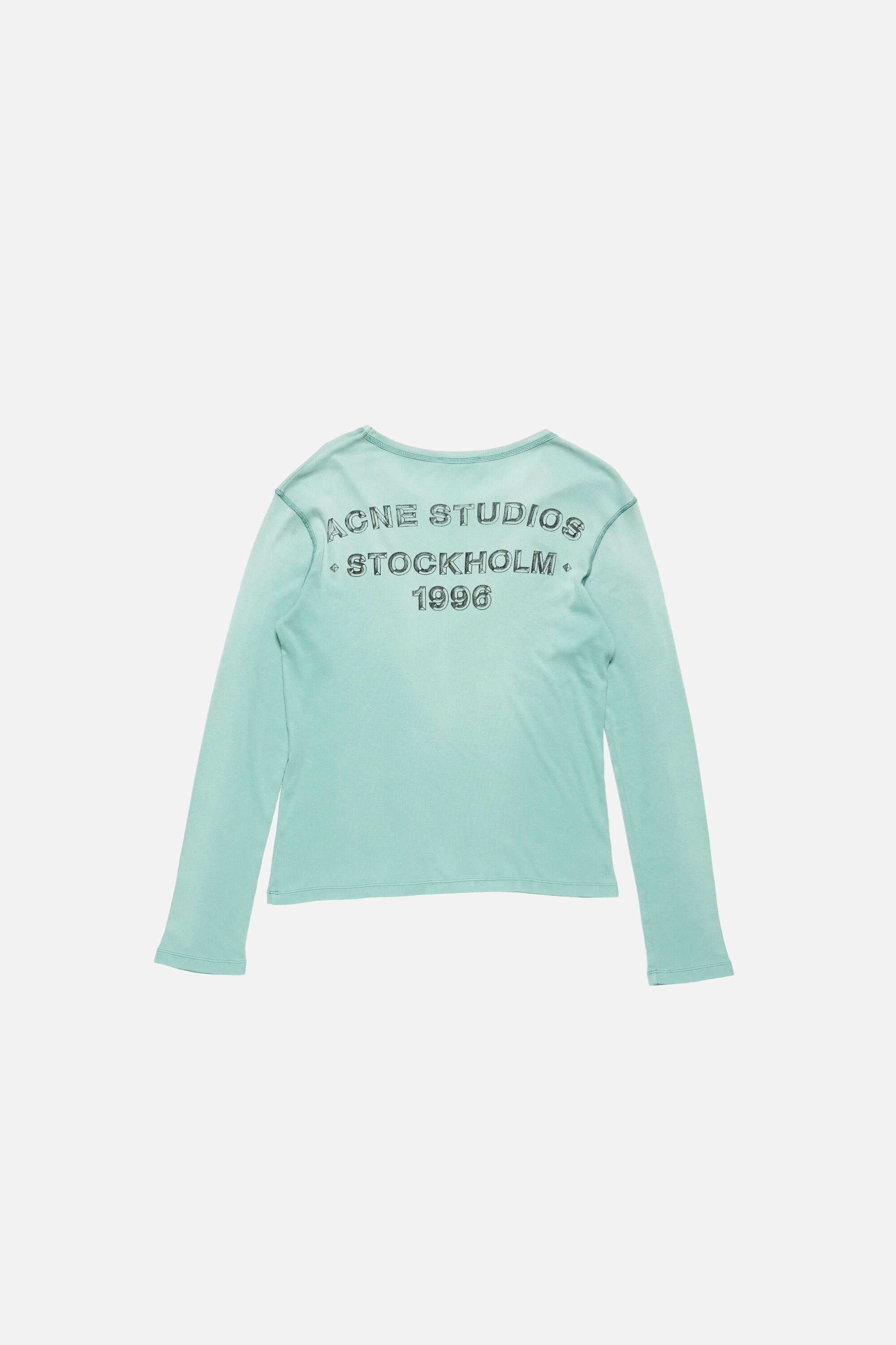 Acne Studios ライムグリーン ロゴTシャツ M Acne Studios - Sprayed logo t-shirt - Olive green