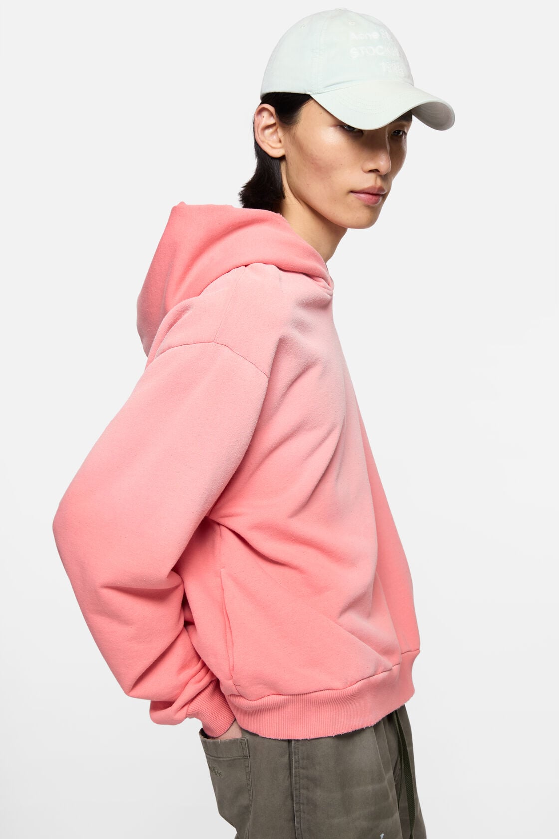Fleece logo hoodie, Tango pink, 2000x