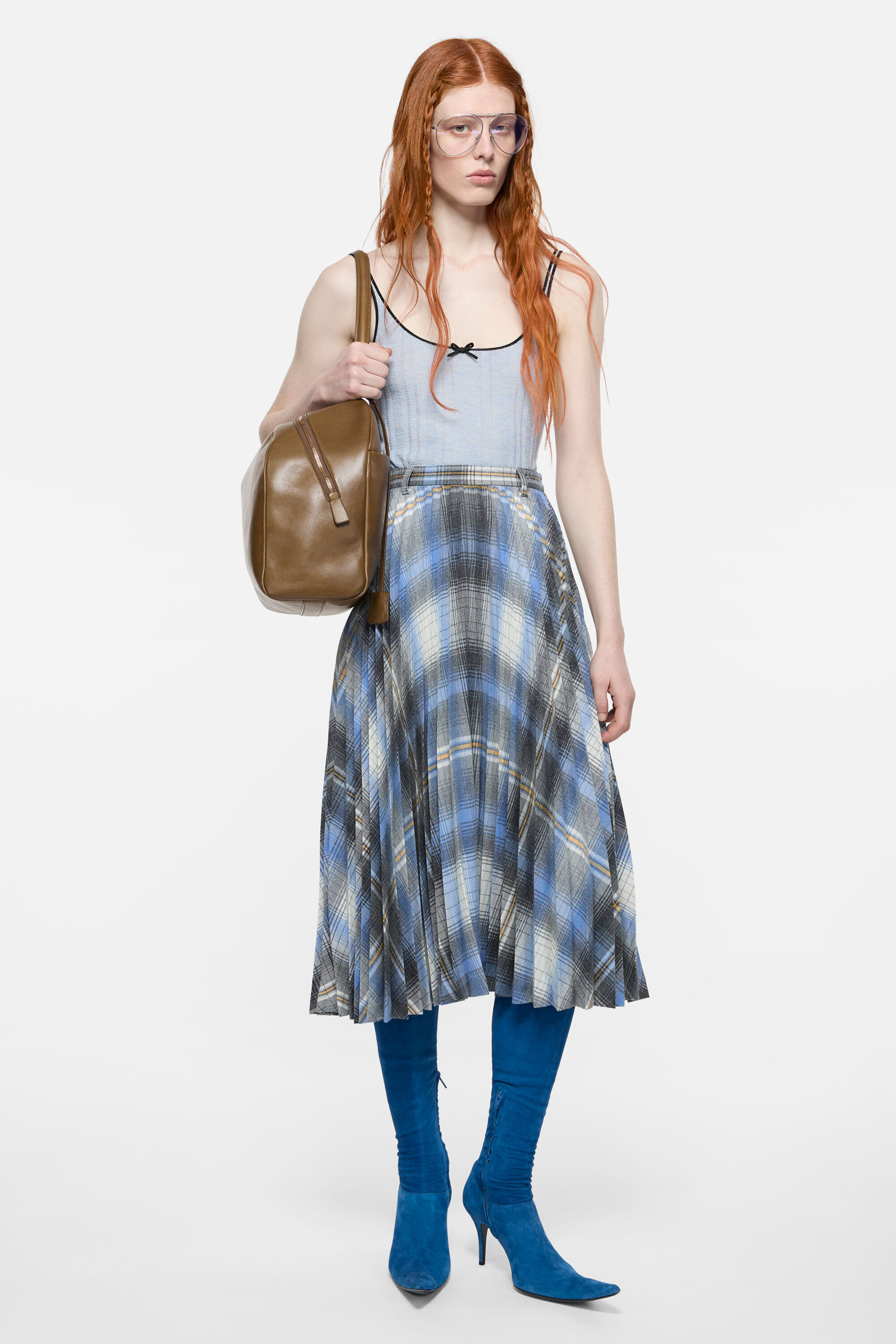 Acne Studios - Silk knit tank top - Light blue
