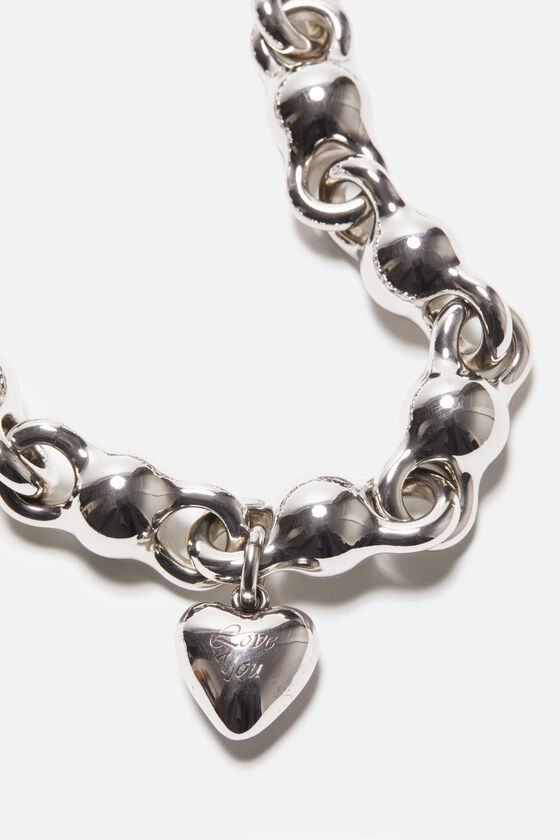 Acne Studios - ハートチャームネックレス - アンティークシルバー 