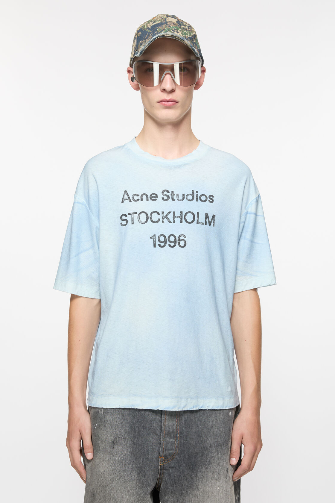 Logo t-shirt - Relaxed fit, Dusty blue, 2000x