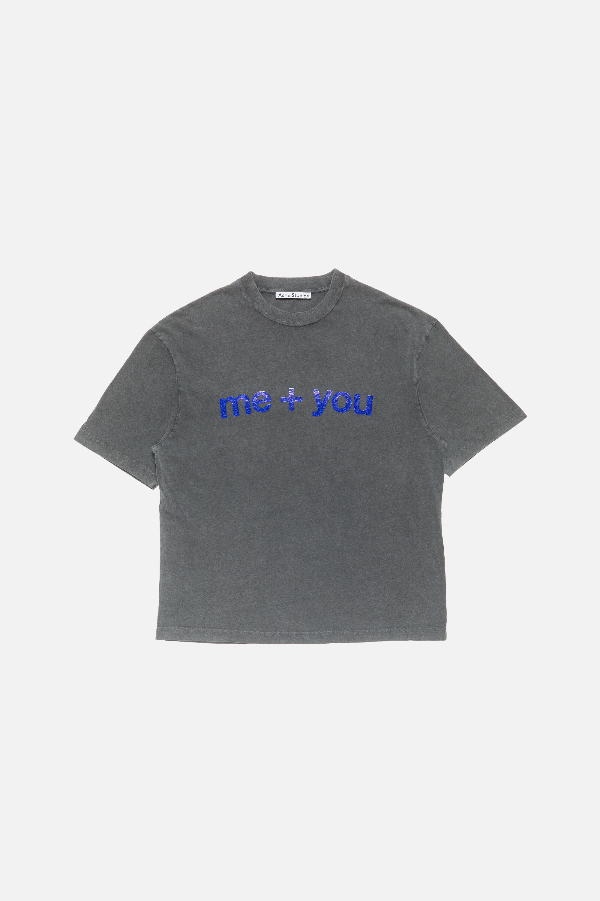 Acne Studios - Glitter graphic t-shirt - Faded black