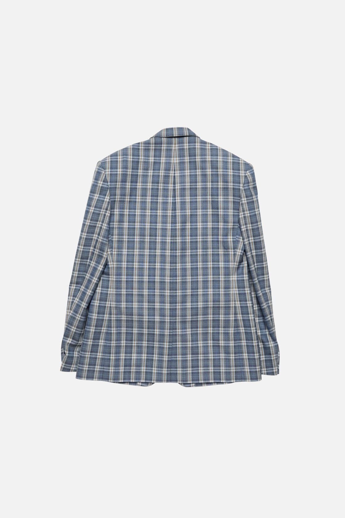 Checked wool suit jacket, Blue/yellow, 2000x