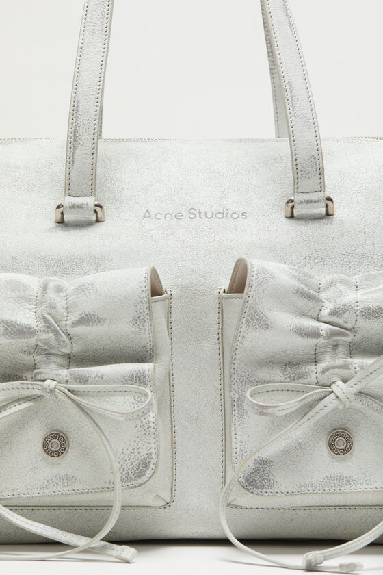 Acne Studios - マルチポケットトートバッグ - ホワイト/グレー
