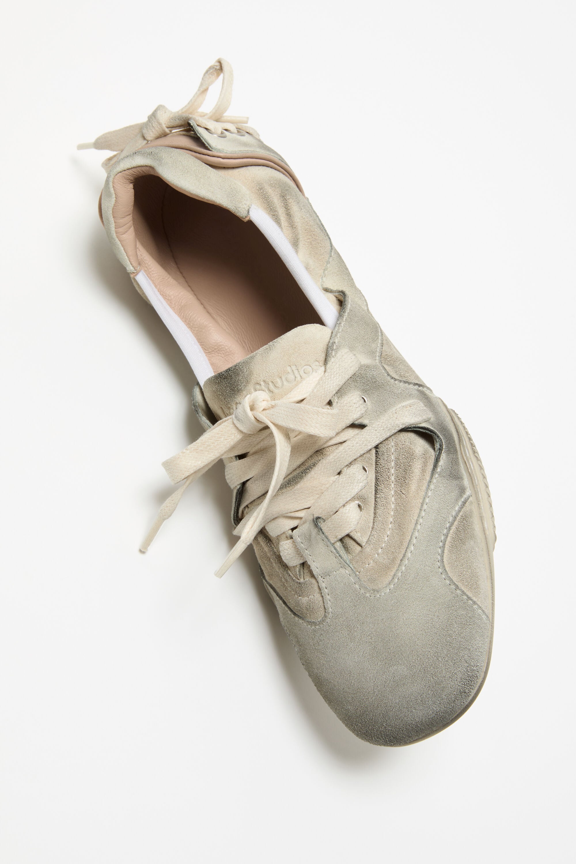 Acne Studios - Lace-up suede shoes - Multi White