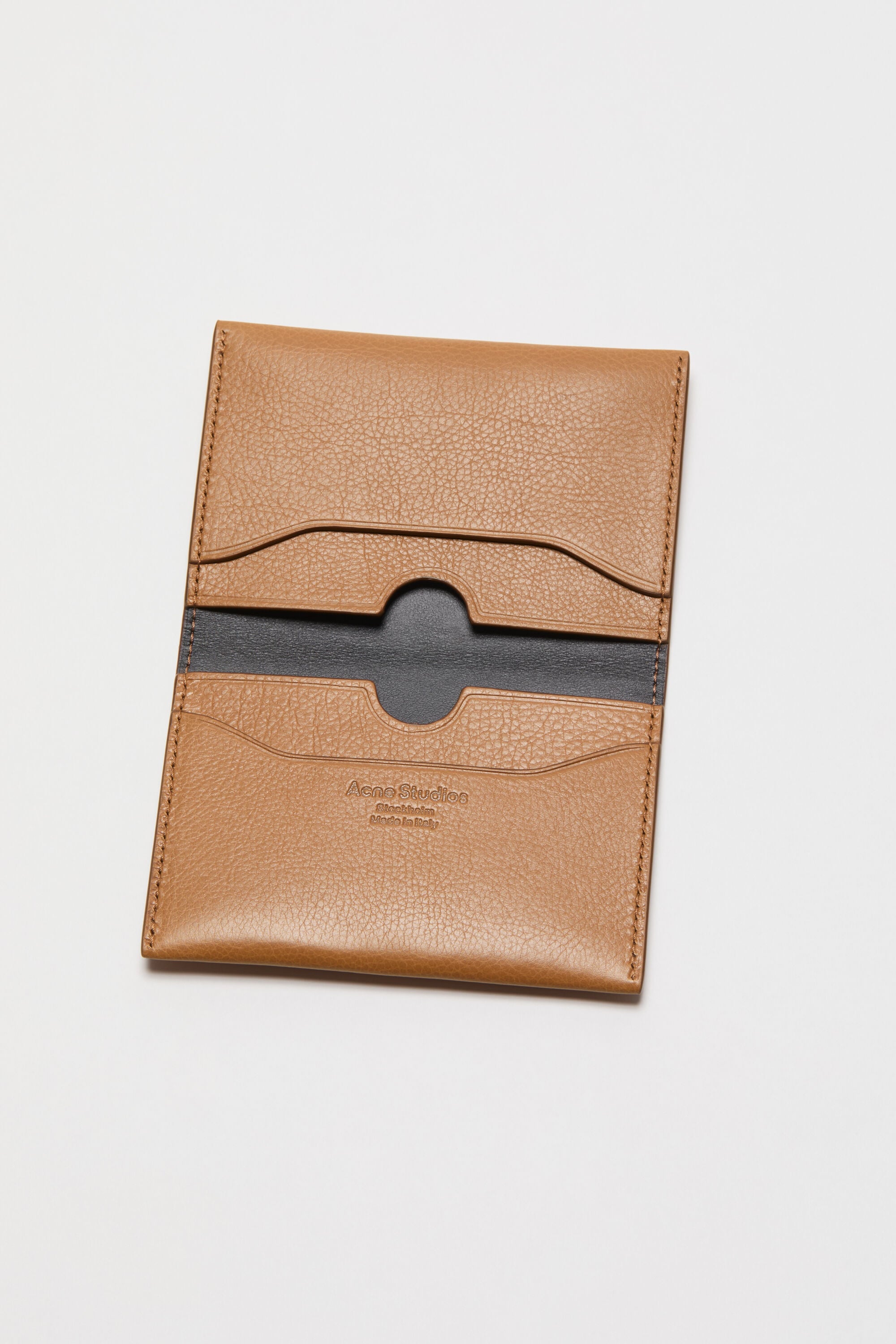 Acne Studios - Folded card holder - Caramel brown