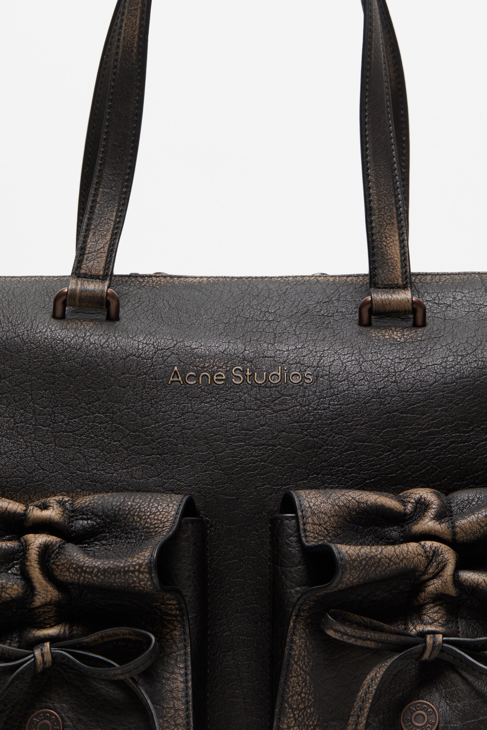 Acne Studios - Multipocket tote bag - Dark brown/beige
