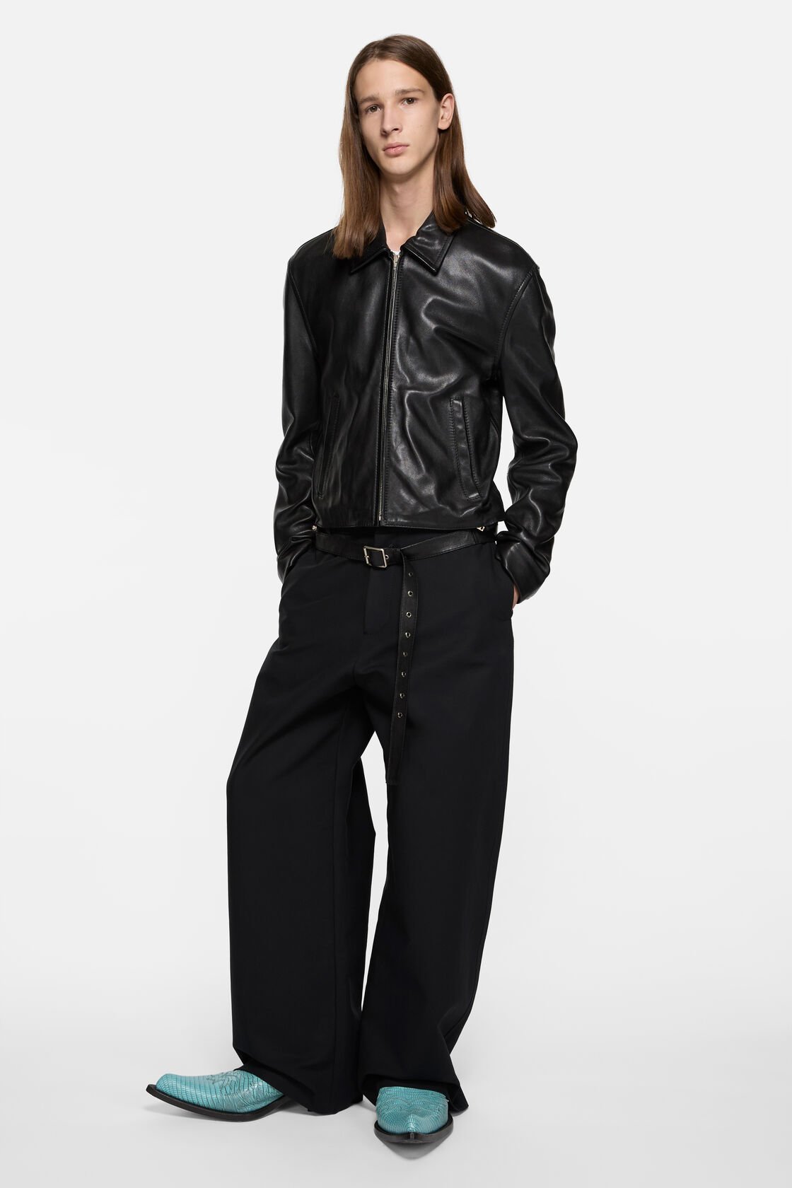 Satin trousers, Black, 2000x