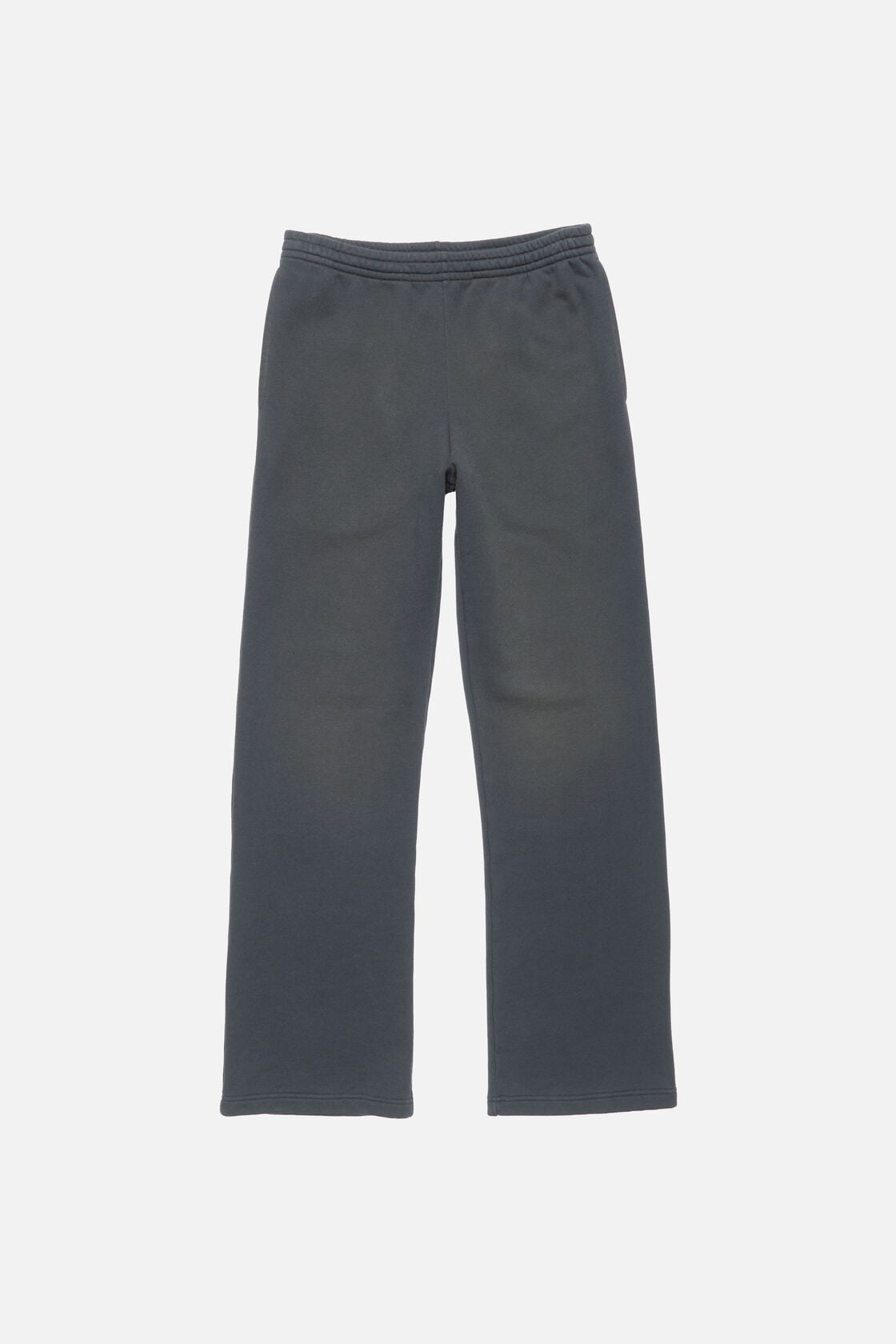 Fleece trousers with stamp logo, Faded black, 2000x