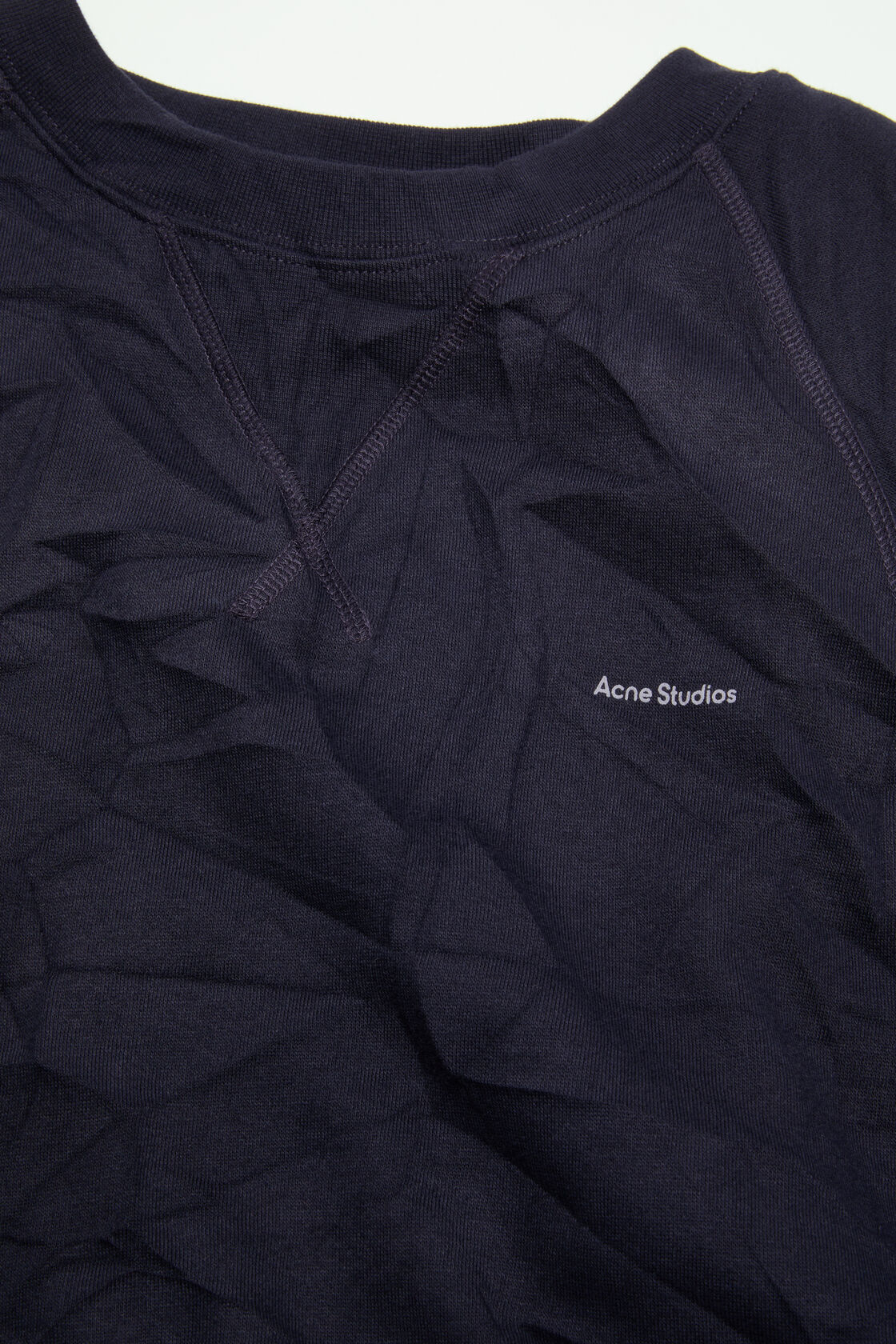 Crinkled fleece t-shirt, Navy, 2000x