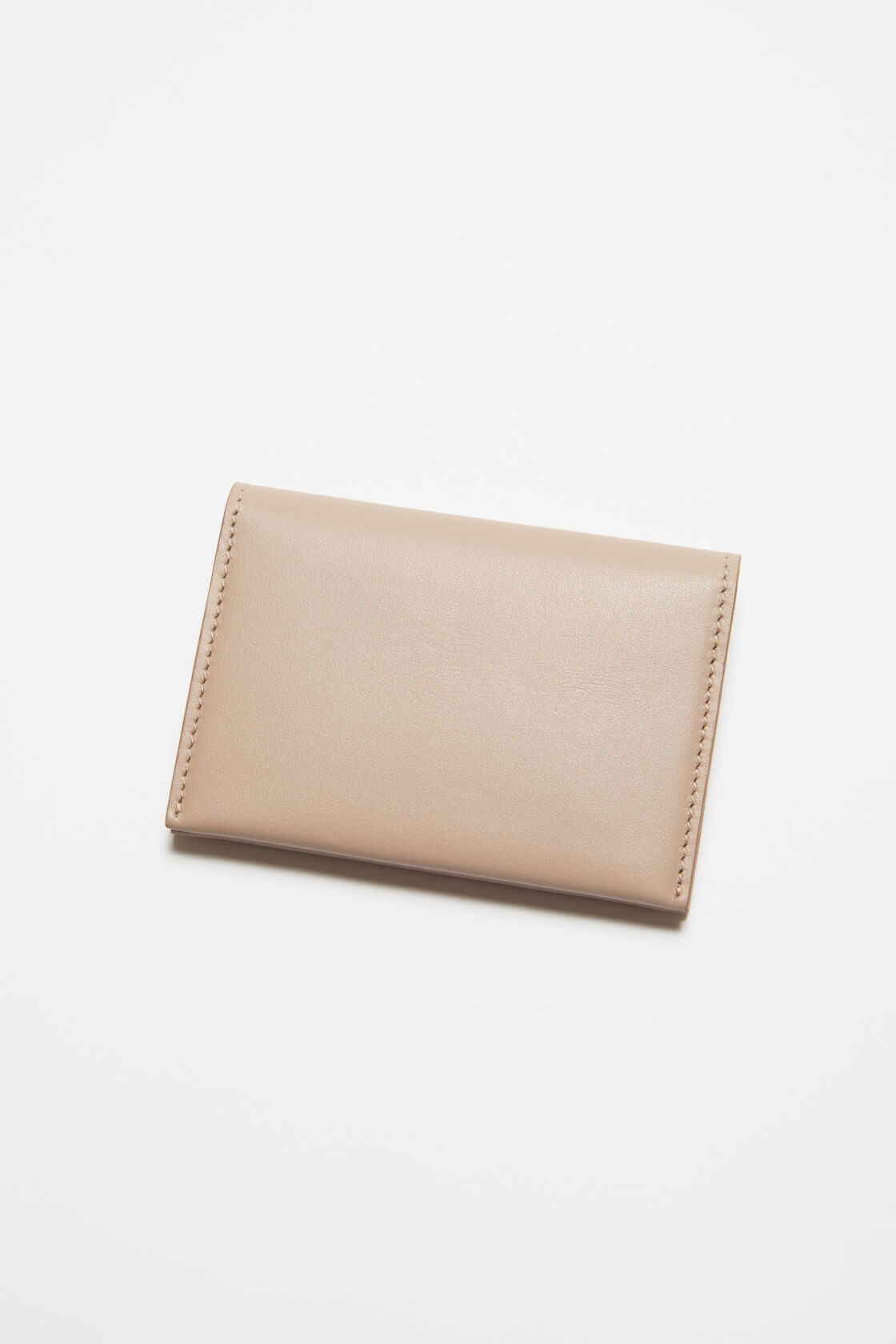 Folded leather wallet, Taupe beige, 2000x