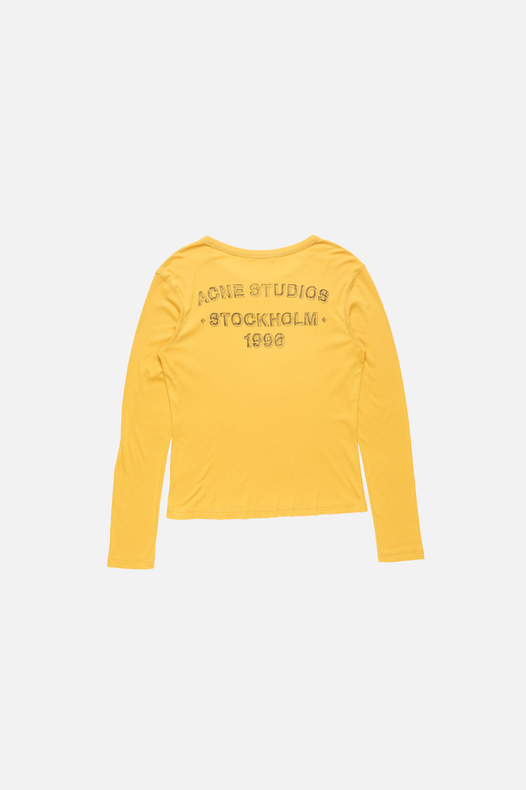 Acne Studios - Sprayed logo t-shirt - Mustard yellow