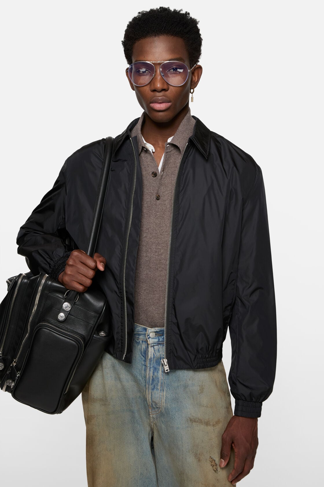 Lightweight nylon jacket, Black, 2000x
