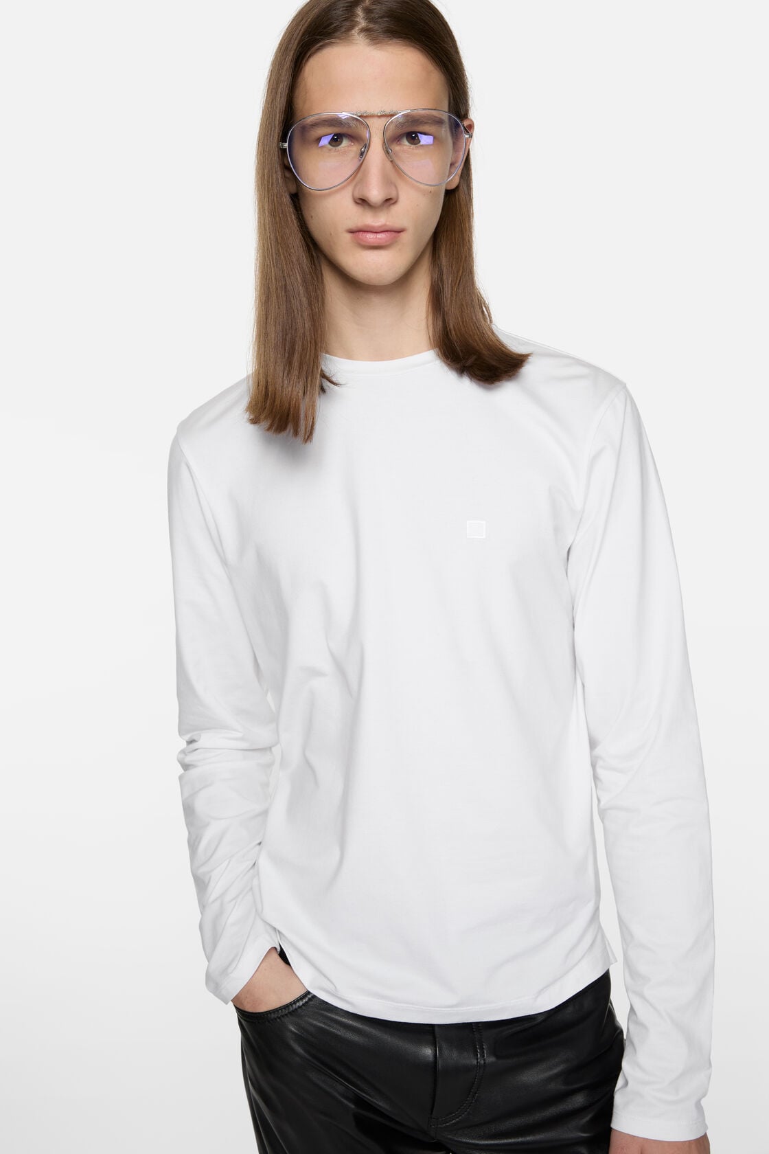 Face logo t-shirt, Optic White, 2000x