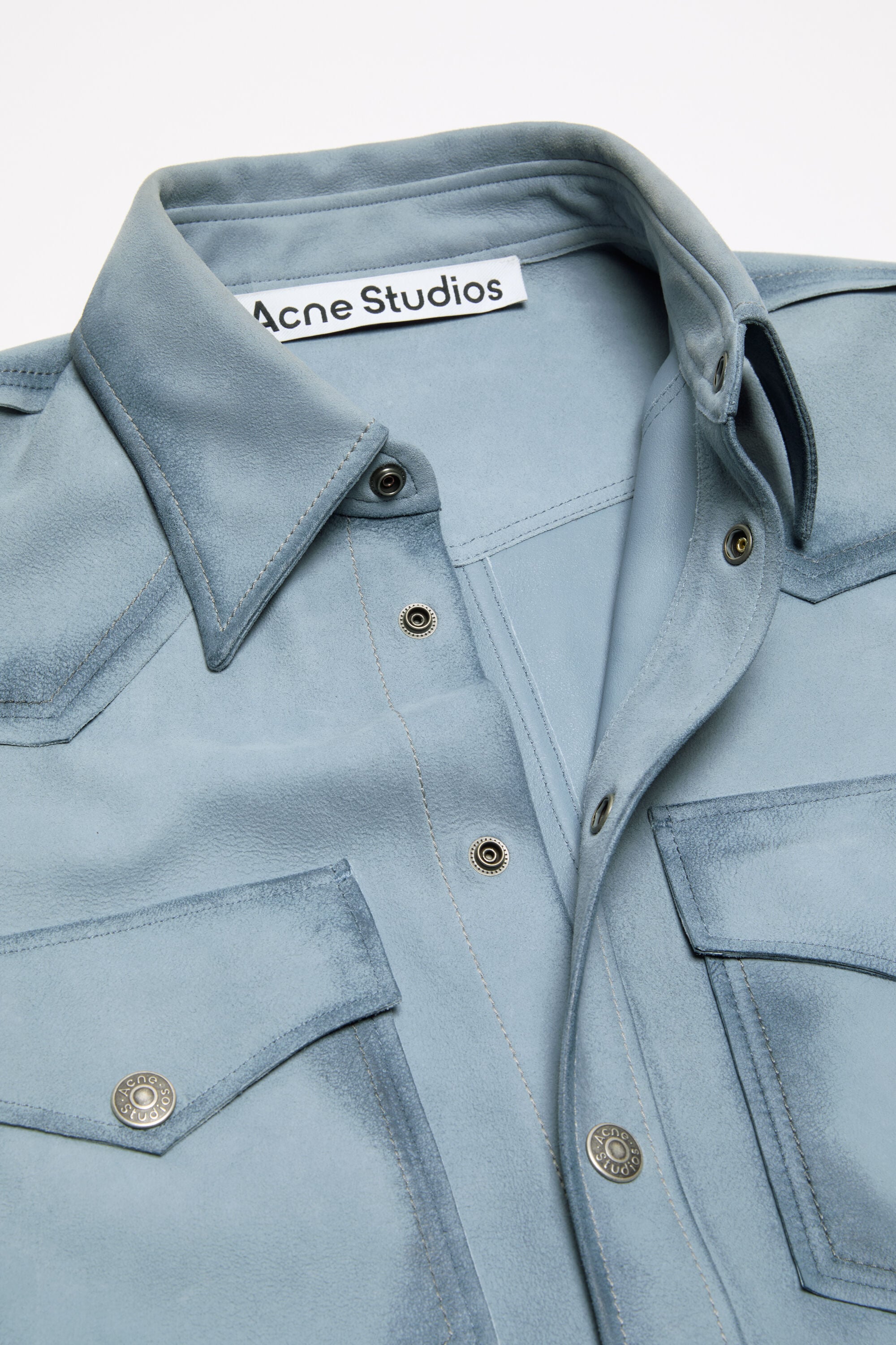 Acne Studios - スエードオーバーシャツ - ライトブルー