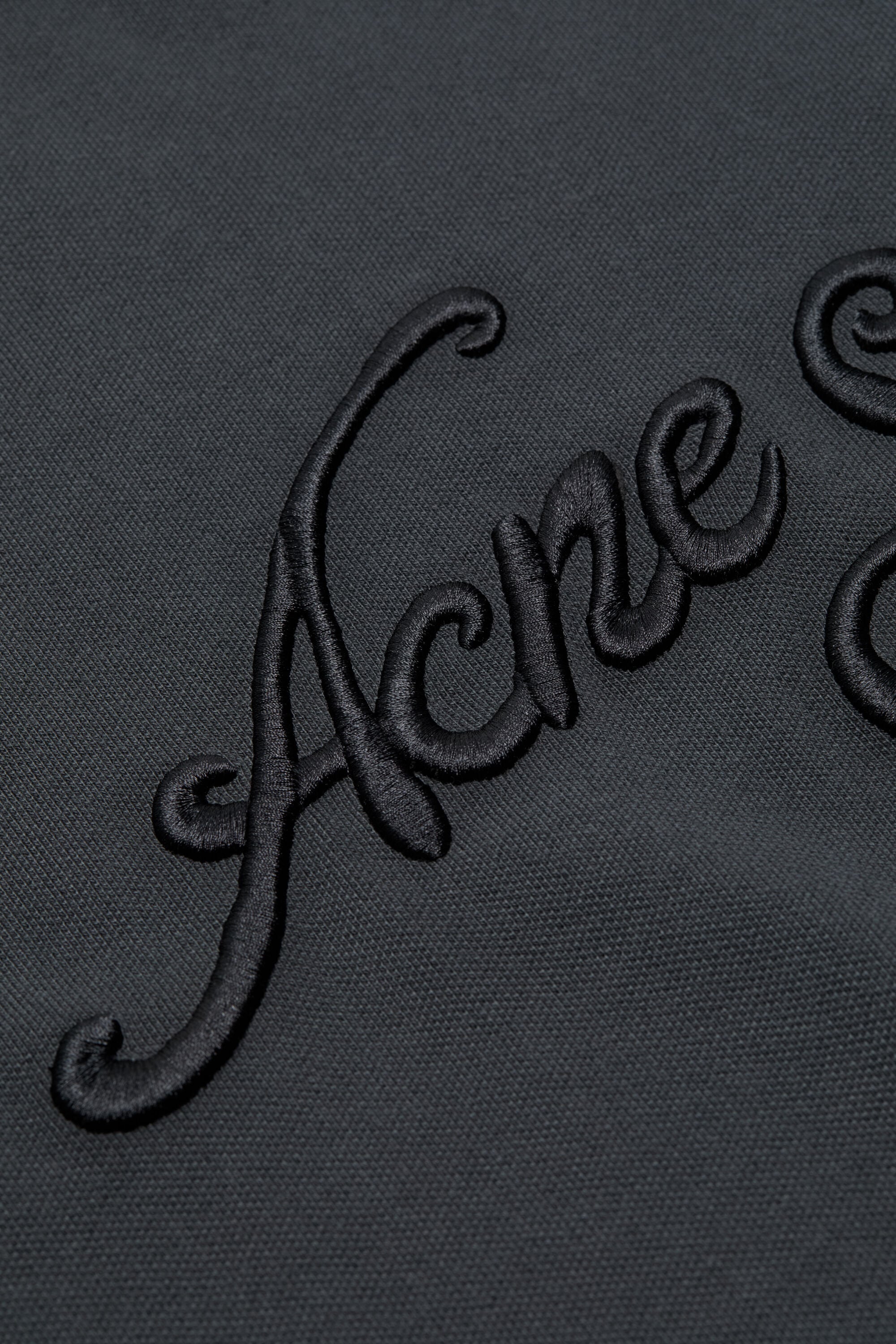 Acne Studios - Embroidered logo t-shirt - Faded black
