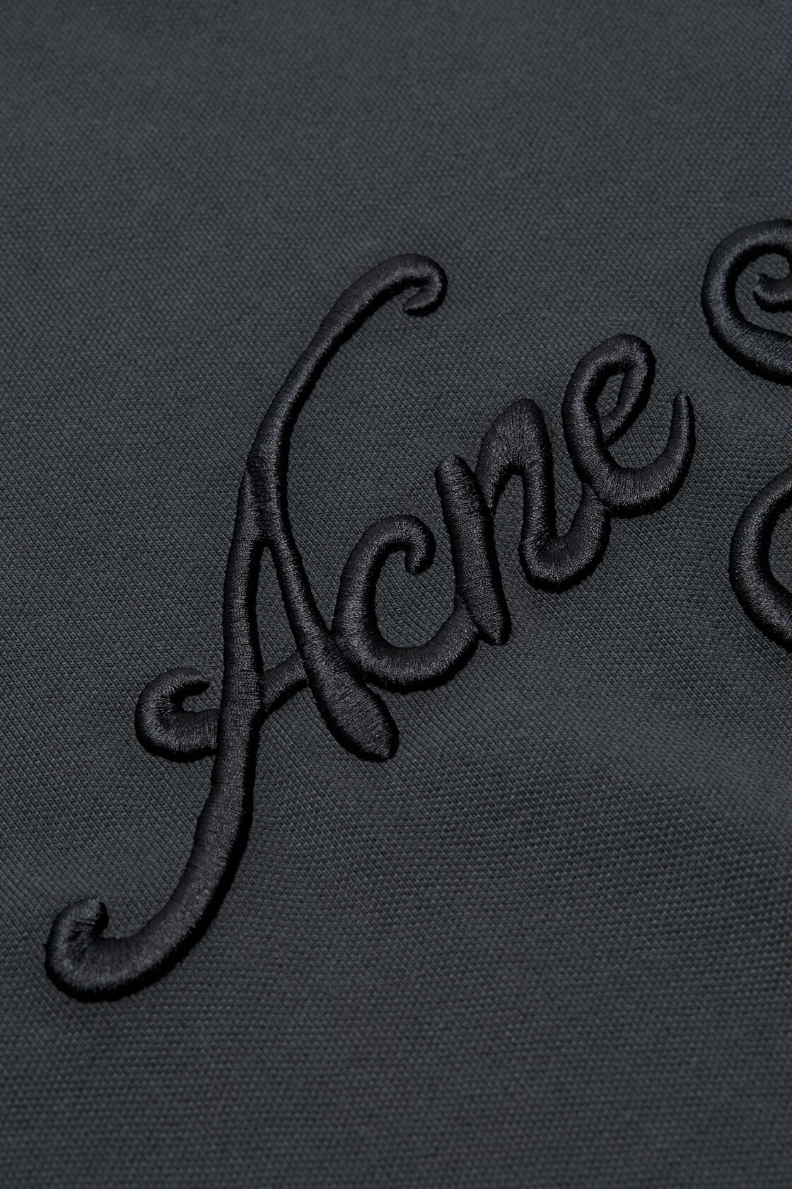 Embroidered logo t-shirt, Faded black, 2000x