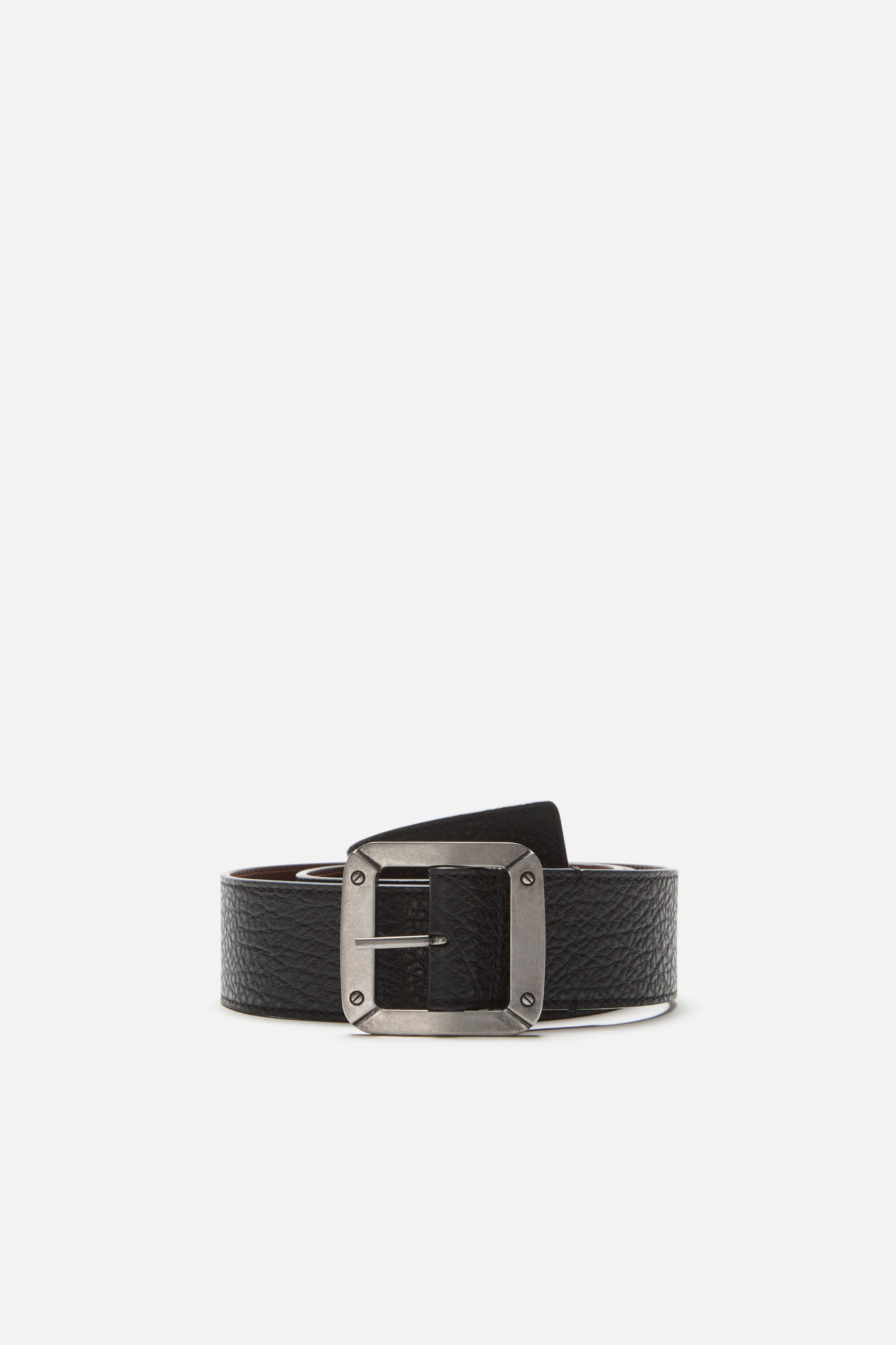 Acne Studios - リバーシブルレザーベルト - ブラック/ブラウン Acne Studios - リバーシブルレザーベルト - ブラック/ブラウン