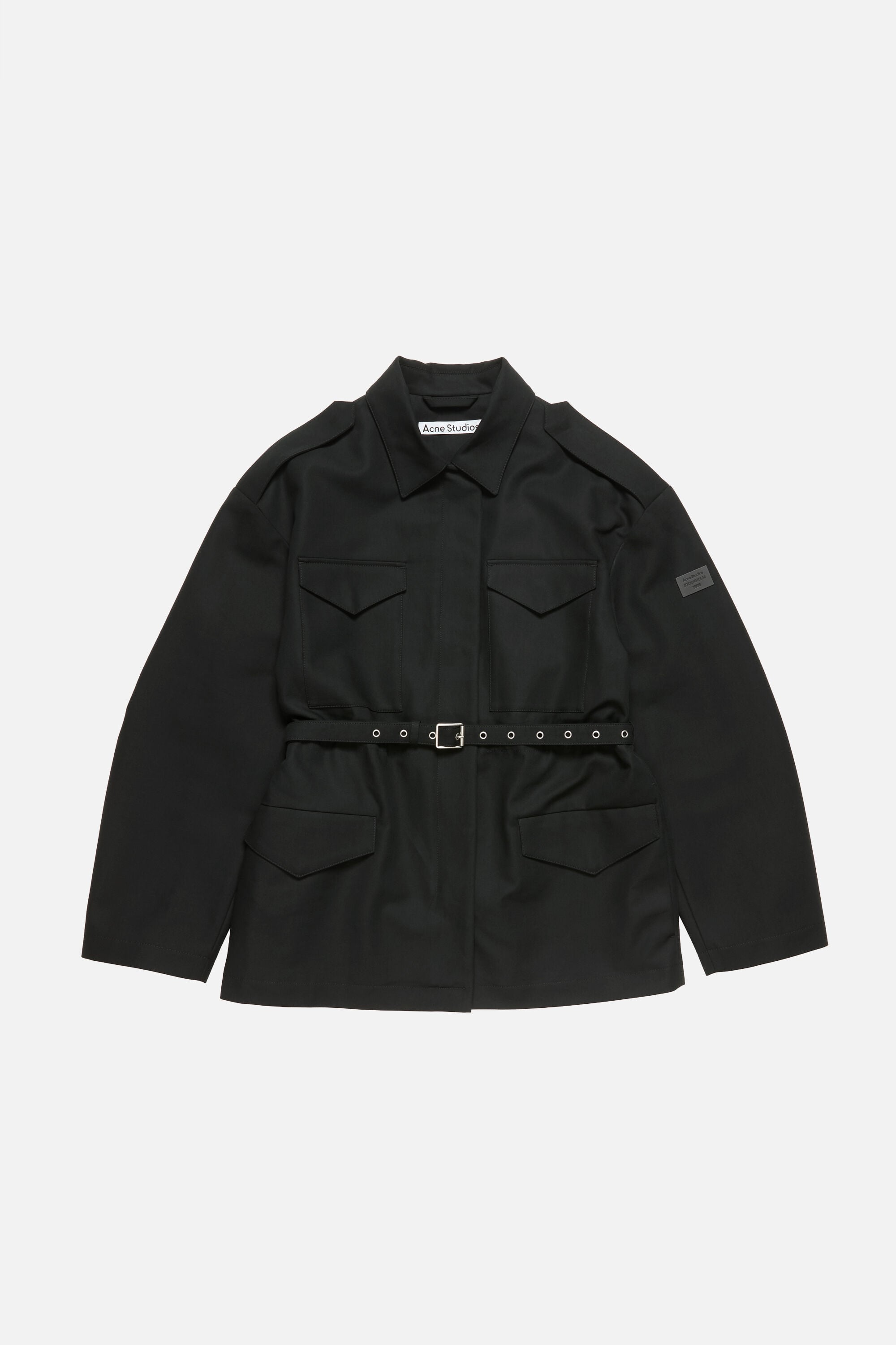 Acne Studios - サテンブルゾンジャケット - ブラック