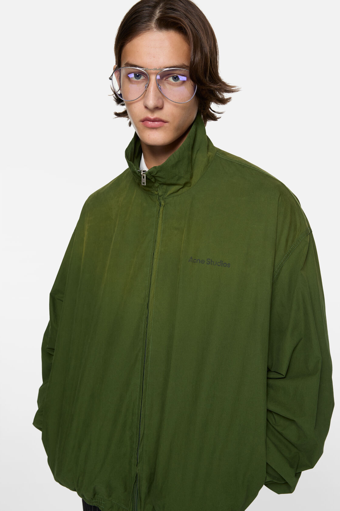 Logo zipper jacket, Forest green, 2000x