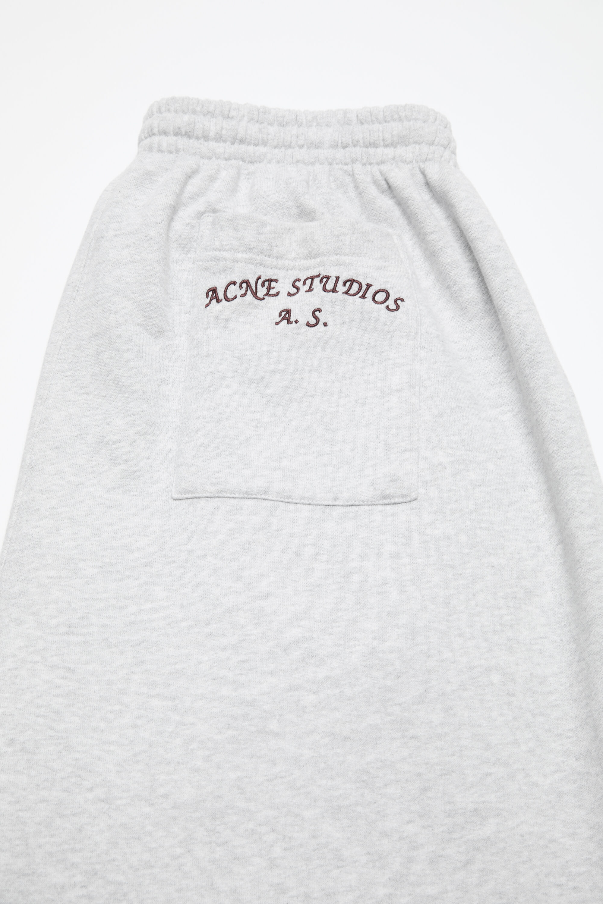Acne Studios - Fleece logo sweatpants - Pale Grey Melange