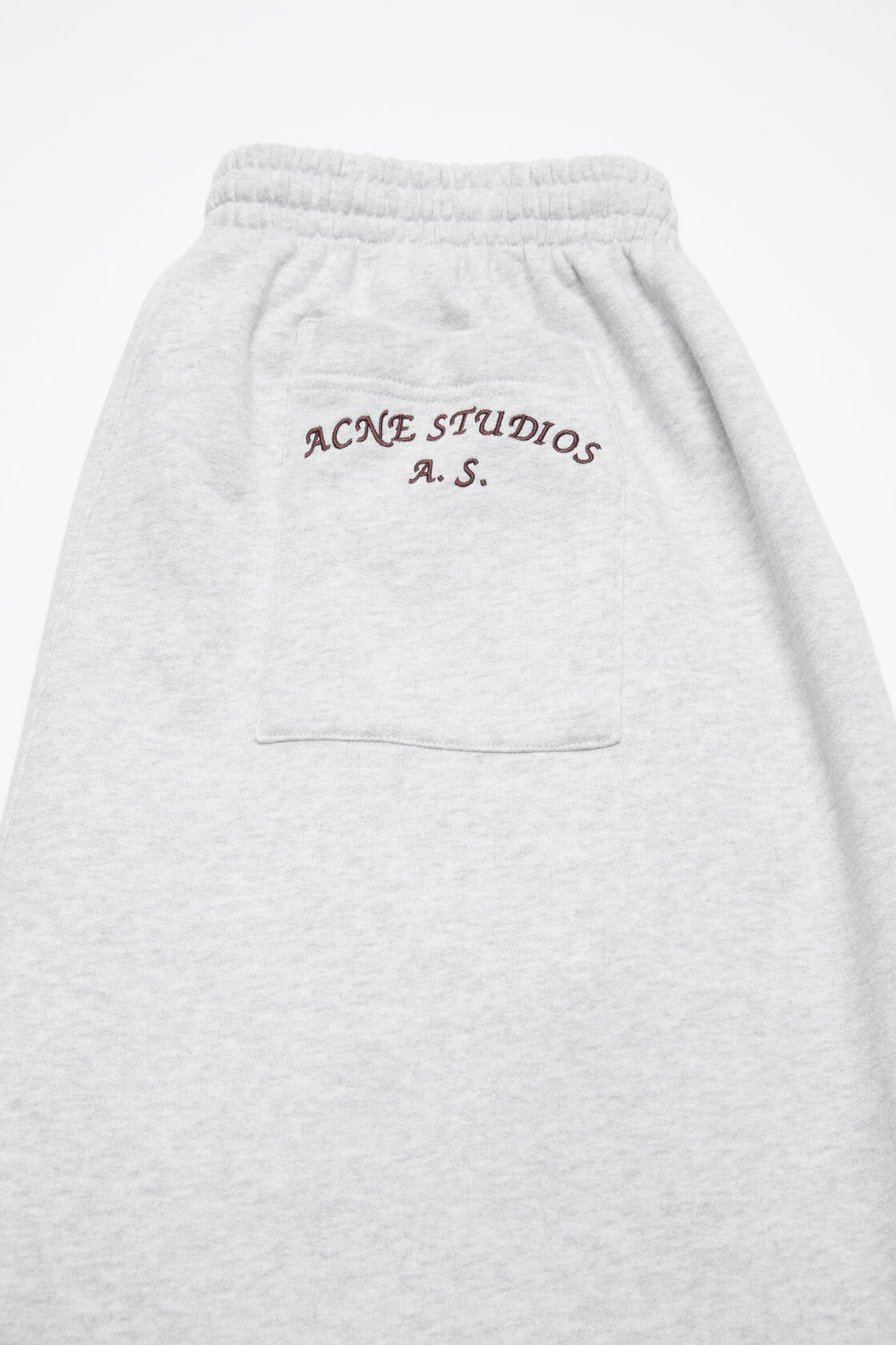 Fleece logo sweatpants, Pale Grey Melange, 2000x