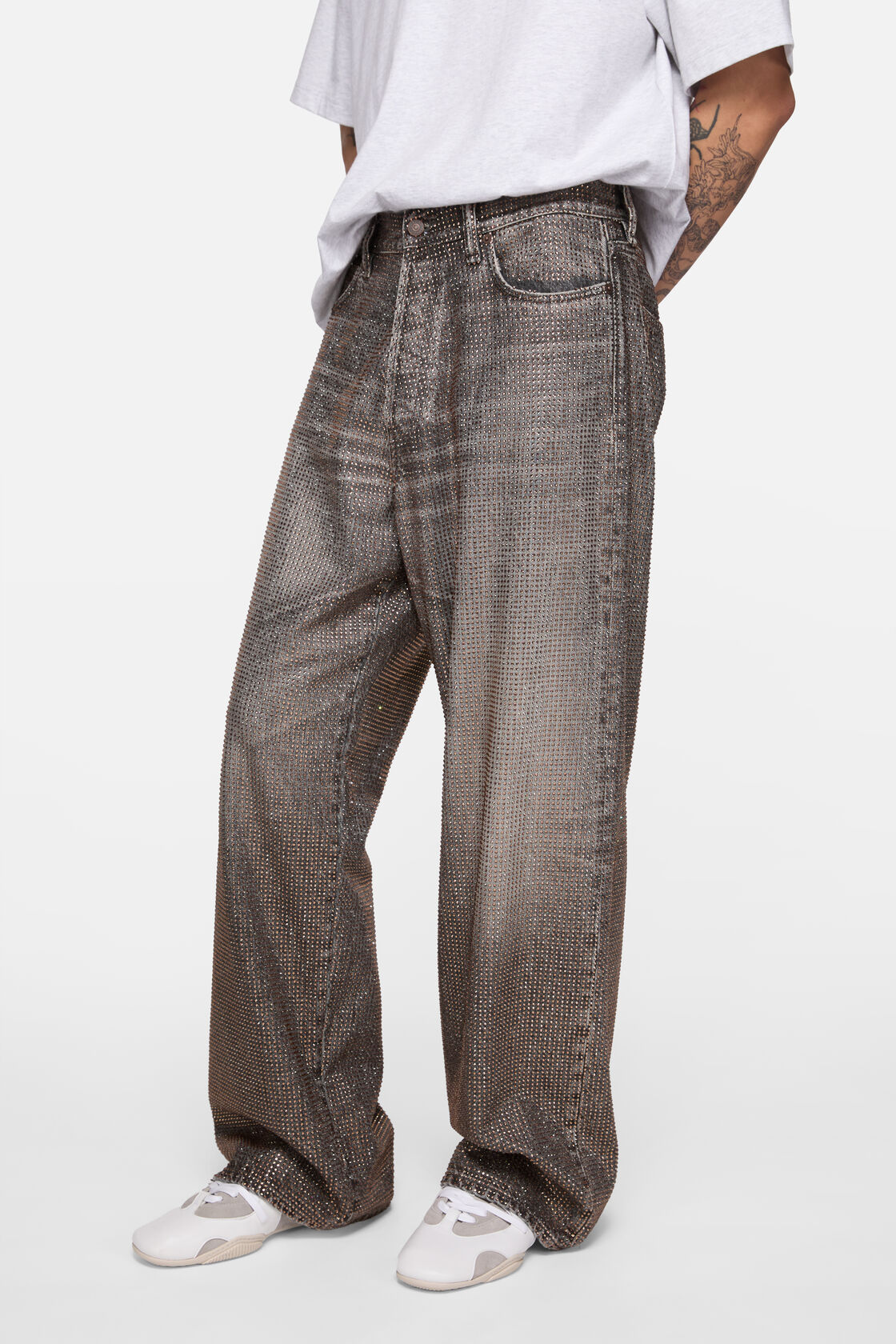 Loose rhinestone jeans &ndash; 1981, Washed Black, 2000x