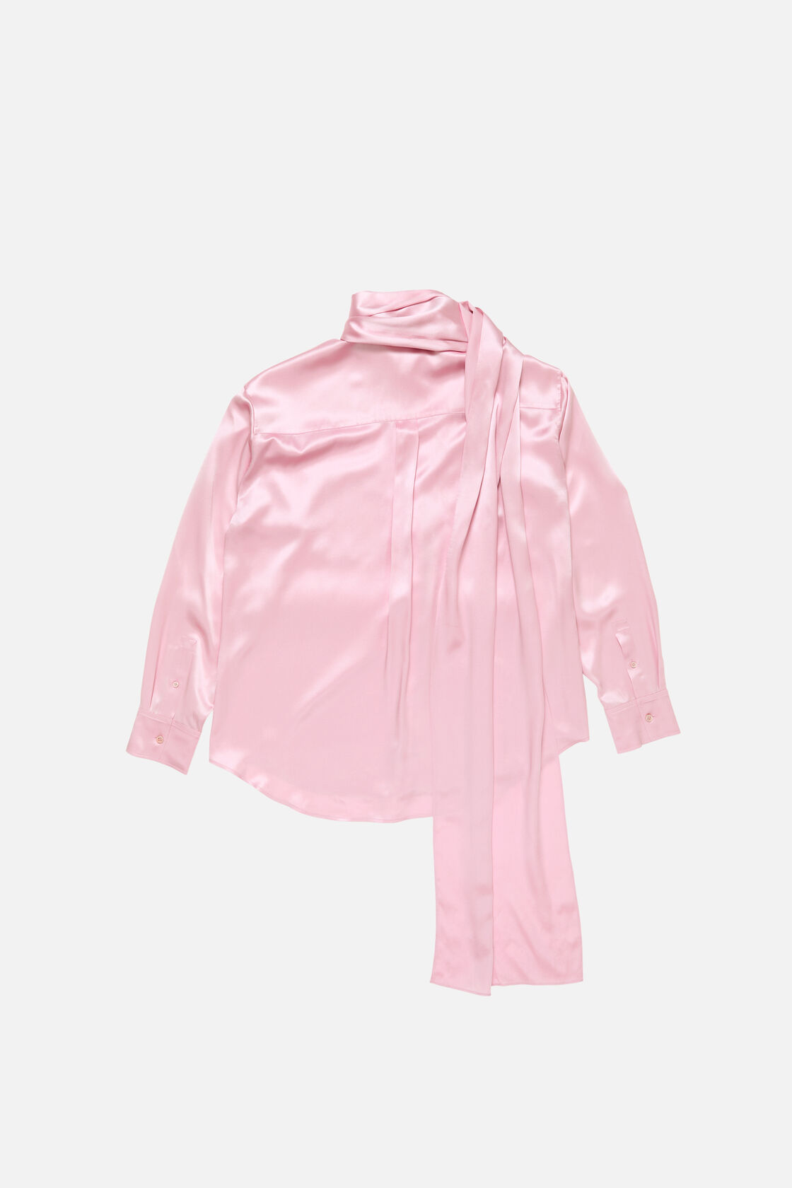 Layered Satin Blouse, Pastel pink, 2000x