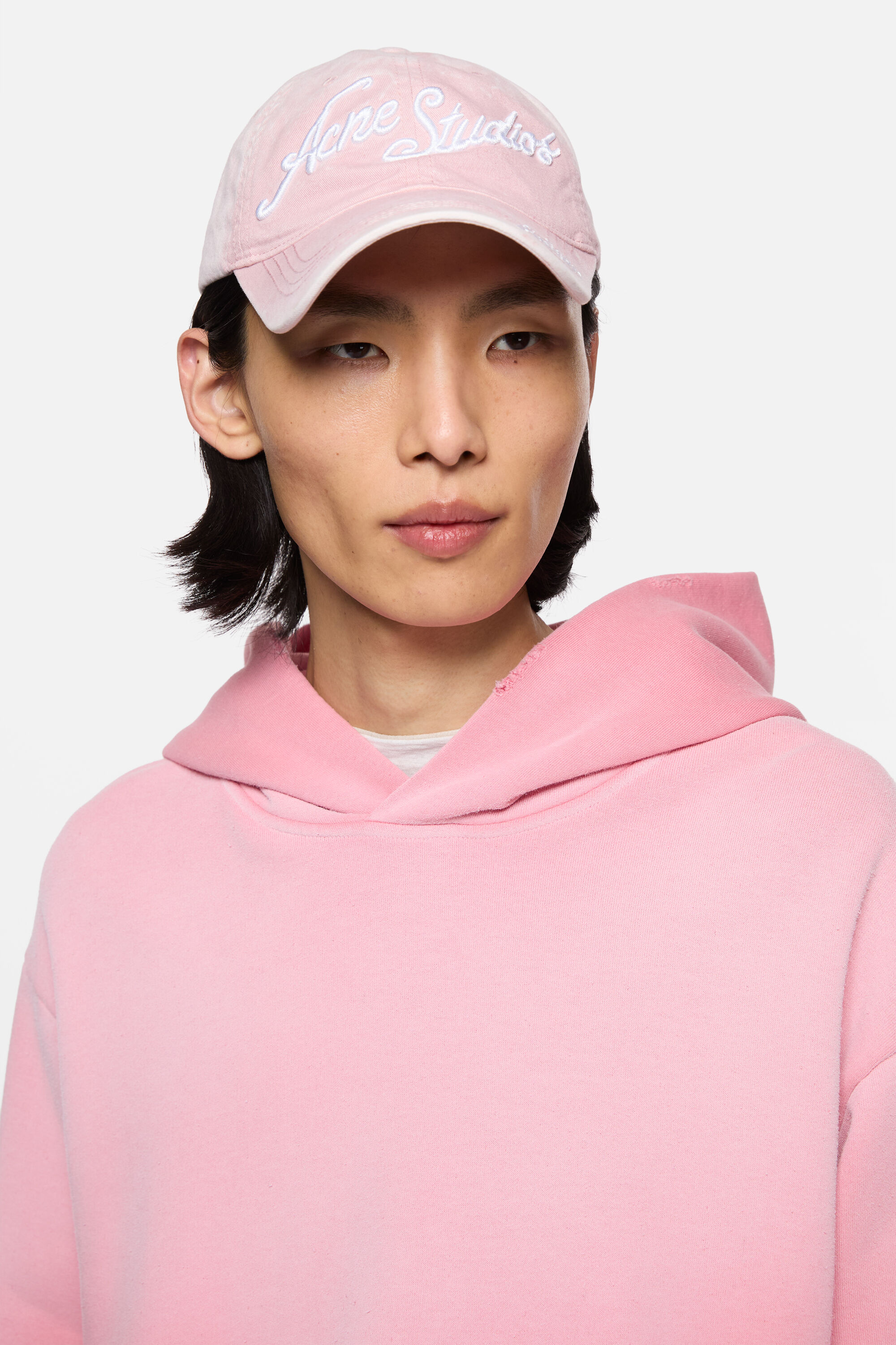 Acne Studios - ウォッシュ加工ロゴベースボールキャップ - タンゴピンク