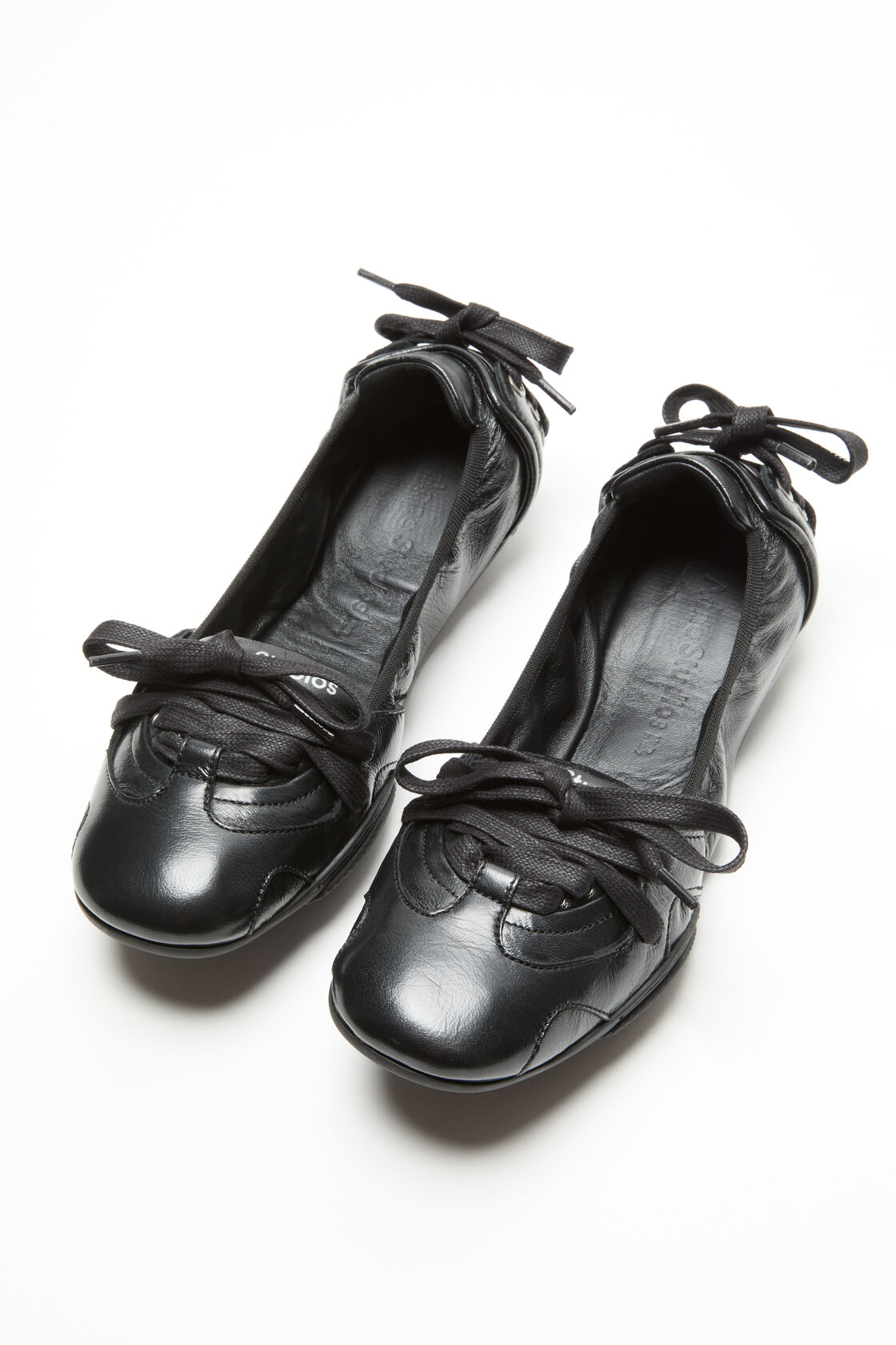Lace-up leather shoes, Black, 2000x
