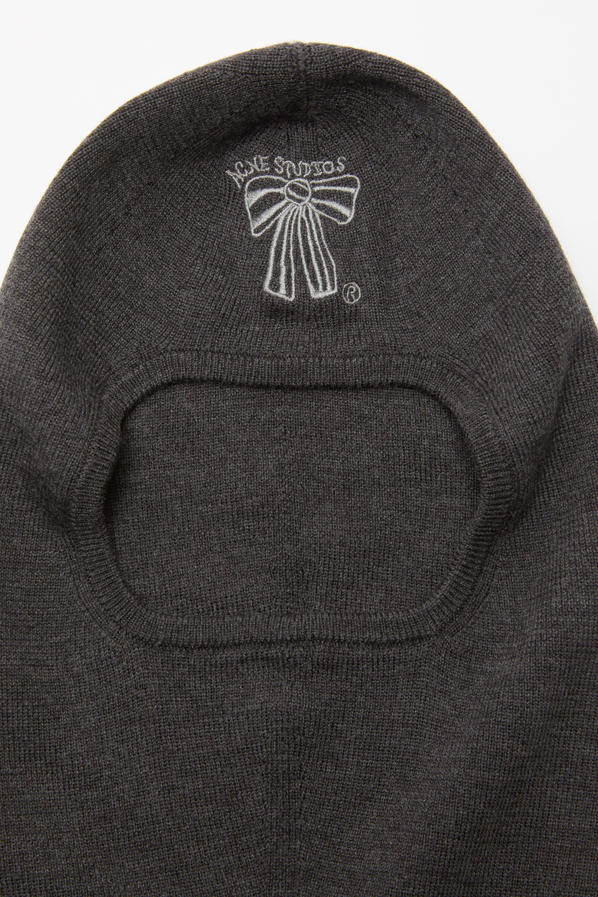 Acne Studios - Wool logo balaclava - Anthracite grey