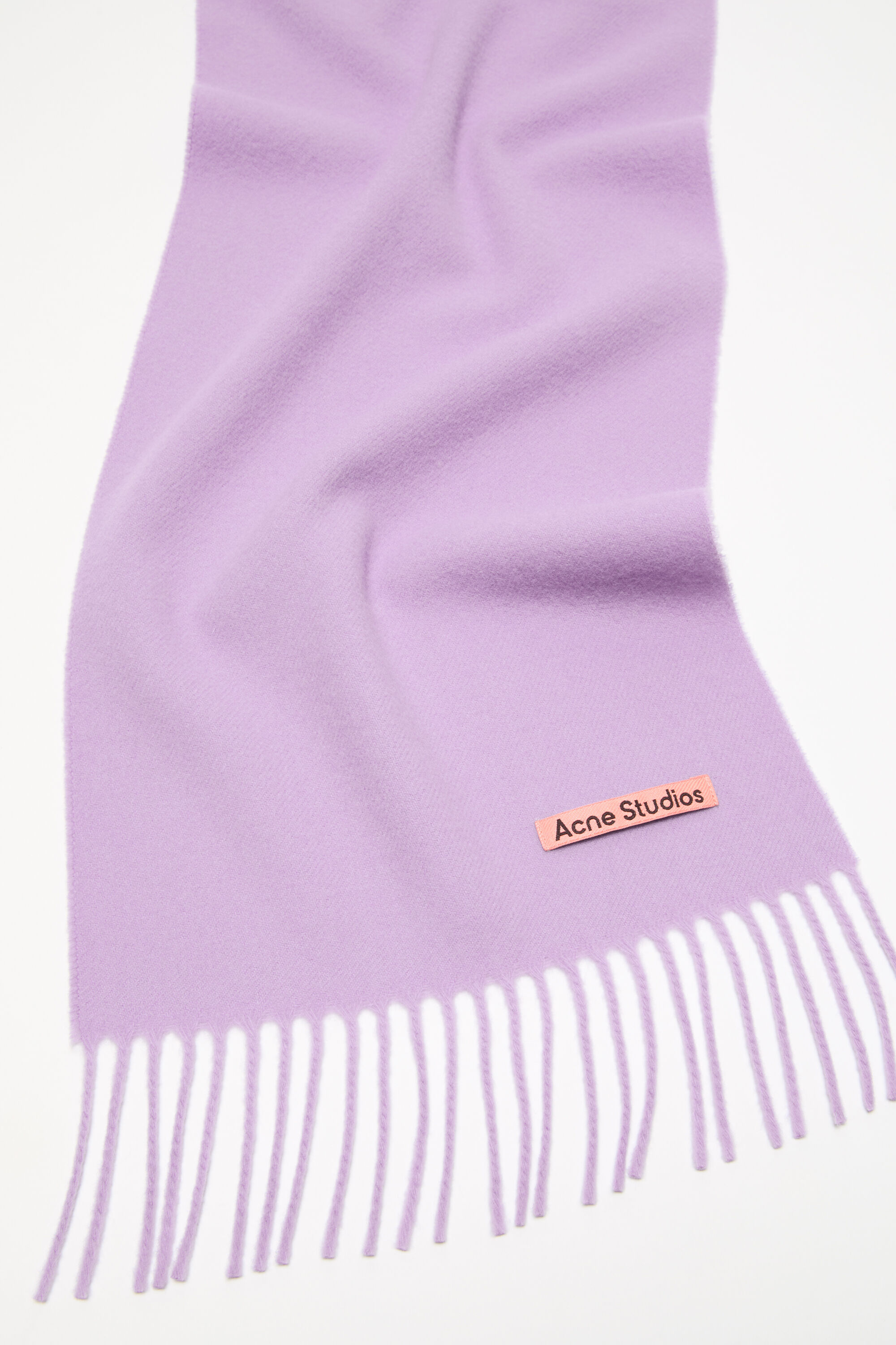 紫　ACNE STUDIOS　マフラー　スカーフ Acne Studios - Fringe wool scarf - skinny - Lilac