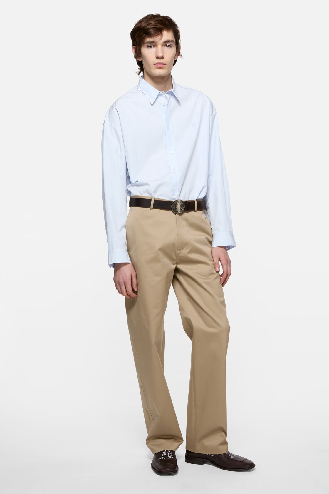 Button-up shirt with logo, Ice blue, 2000x