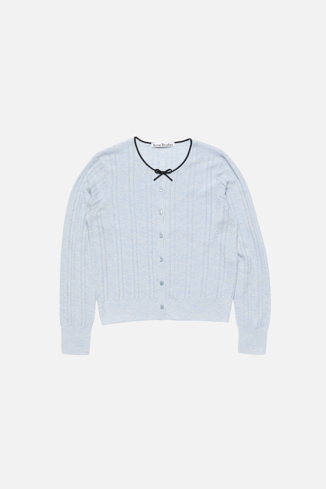 Silk cardigan with bow, Light blue, 2000x