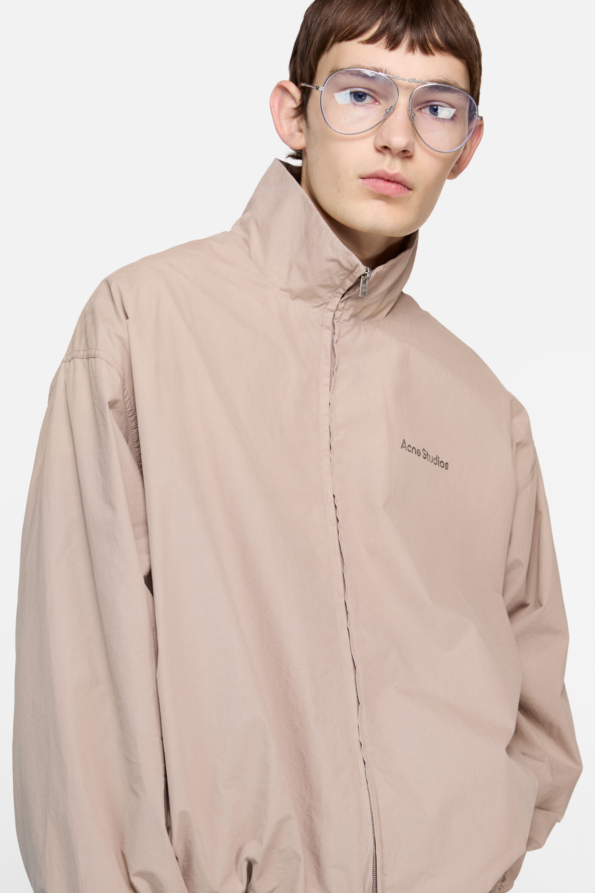 Acne Studios - Logo zipper jacket - Mushroom beige