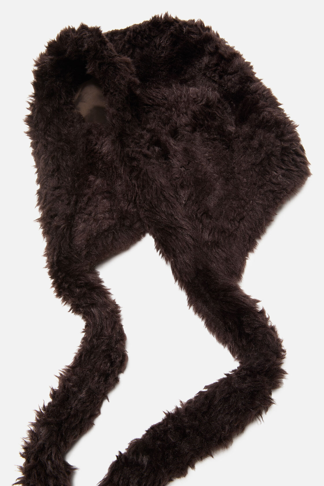 Hat with ear flaps, Brown, 2000x