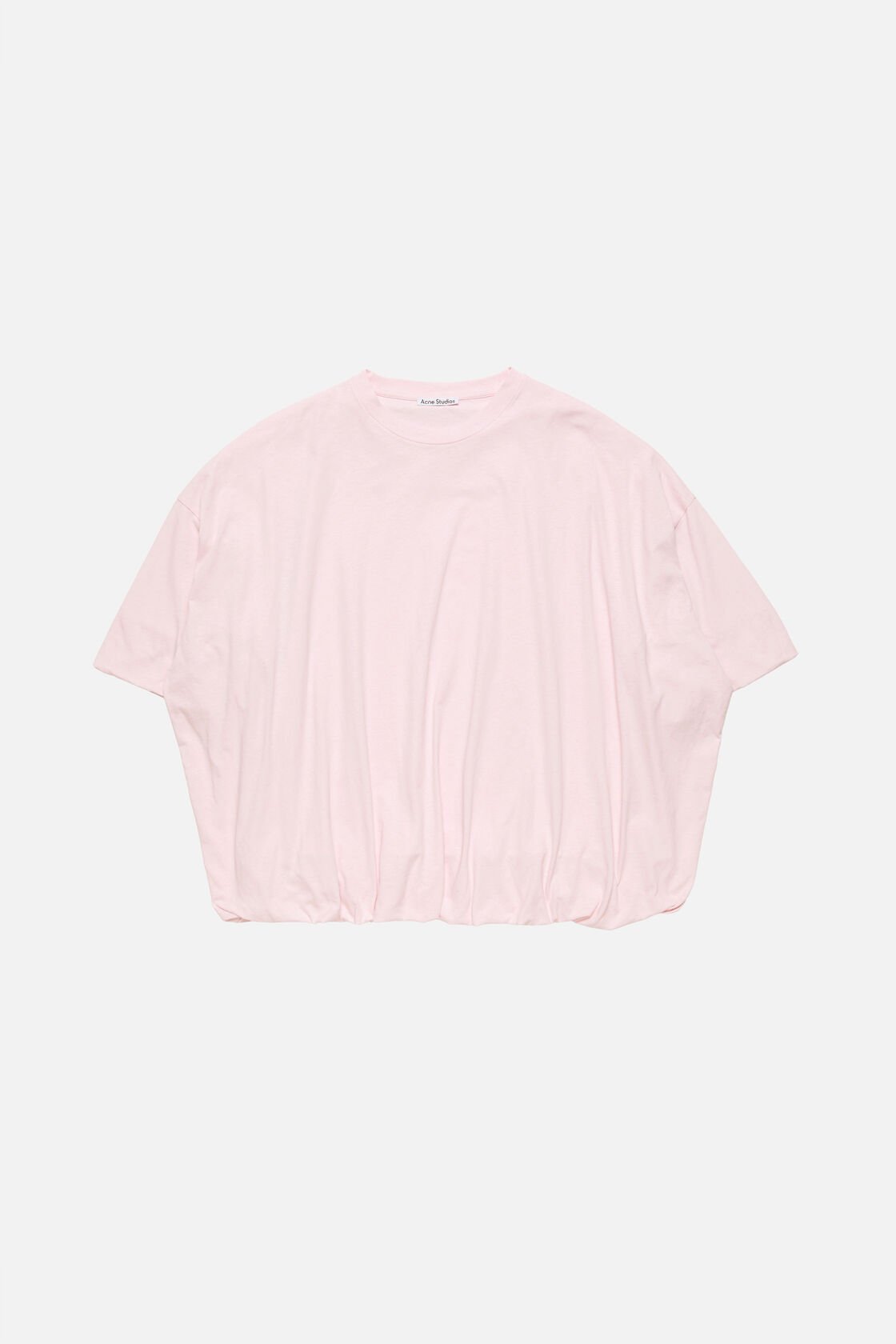 Gathered logo t-shirt, Baby pink, 2000x