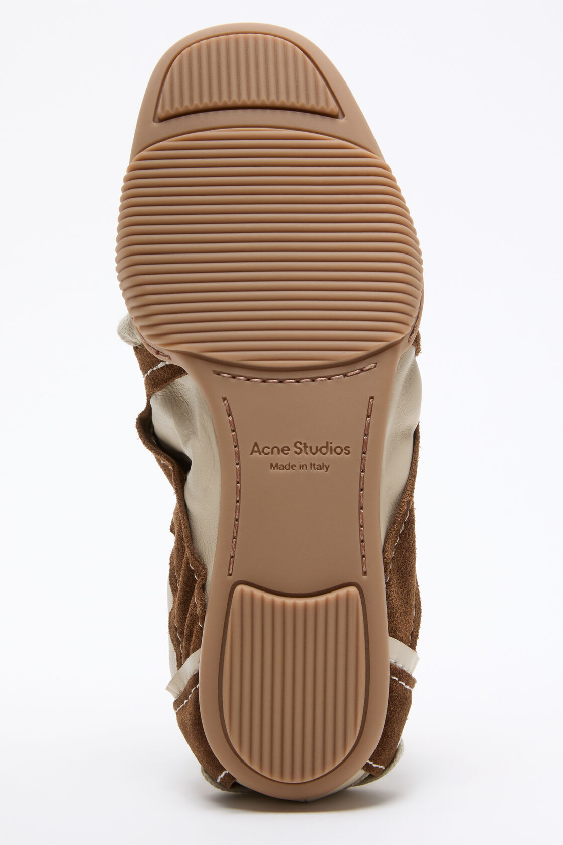 Suede lace-up shoes, Off white/brown, 2000x