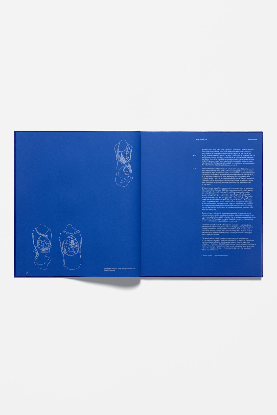 Reference: Hussein Chalayan, Blue, 2000x